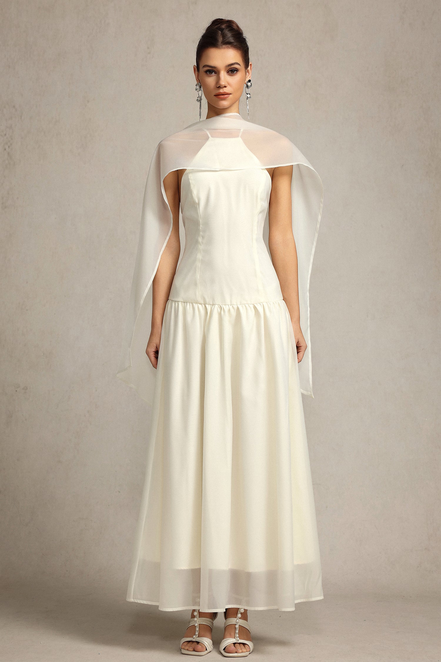 Omega Sleeveless Streamer Maxi Dress