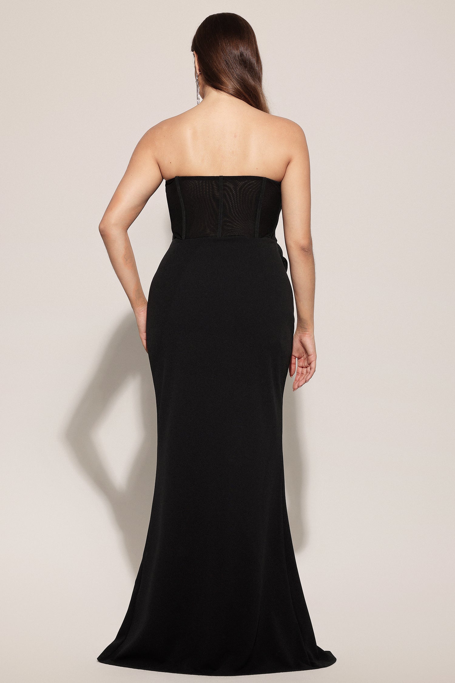 Stretchy Sleeveless Flowers Slit Bandage Maxi Dress