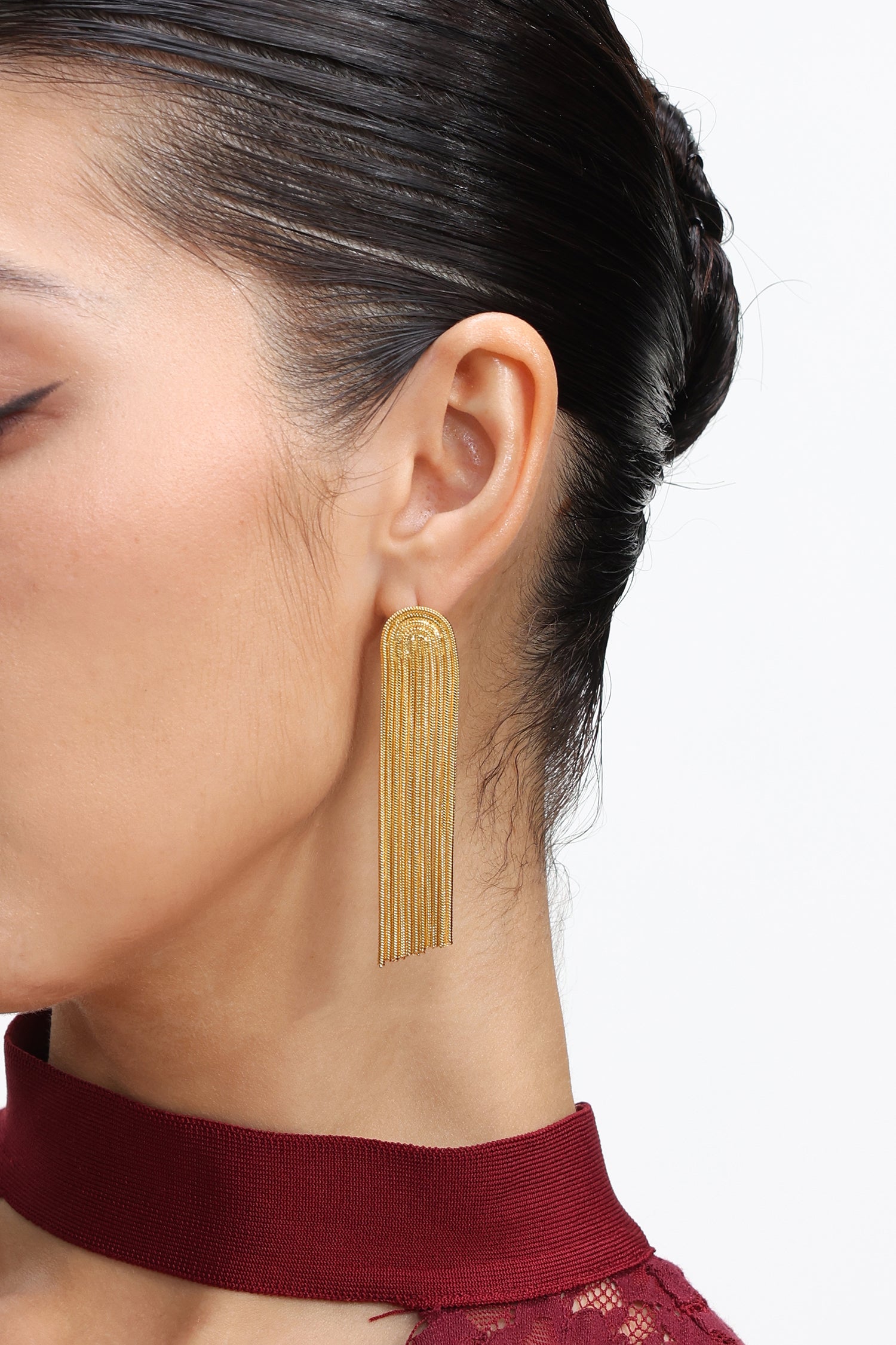 Kiwis Circle Tassel Earrings