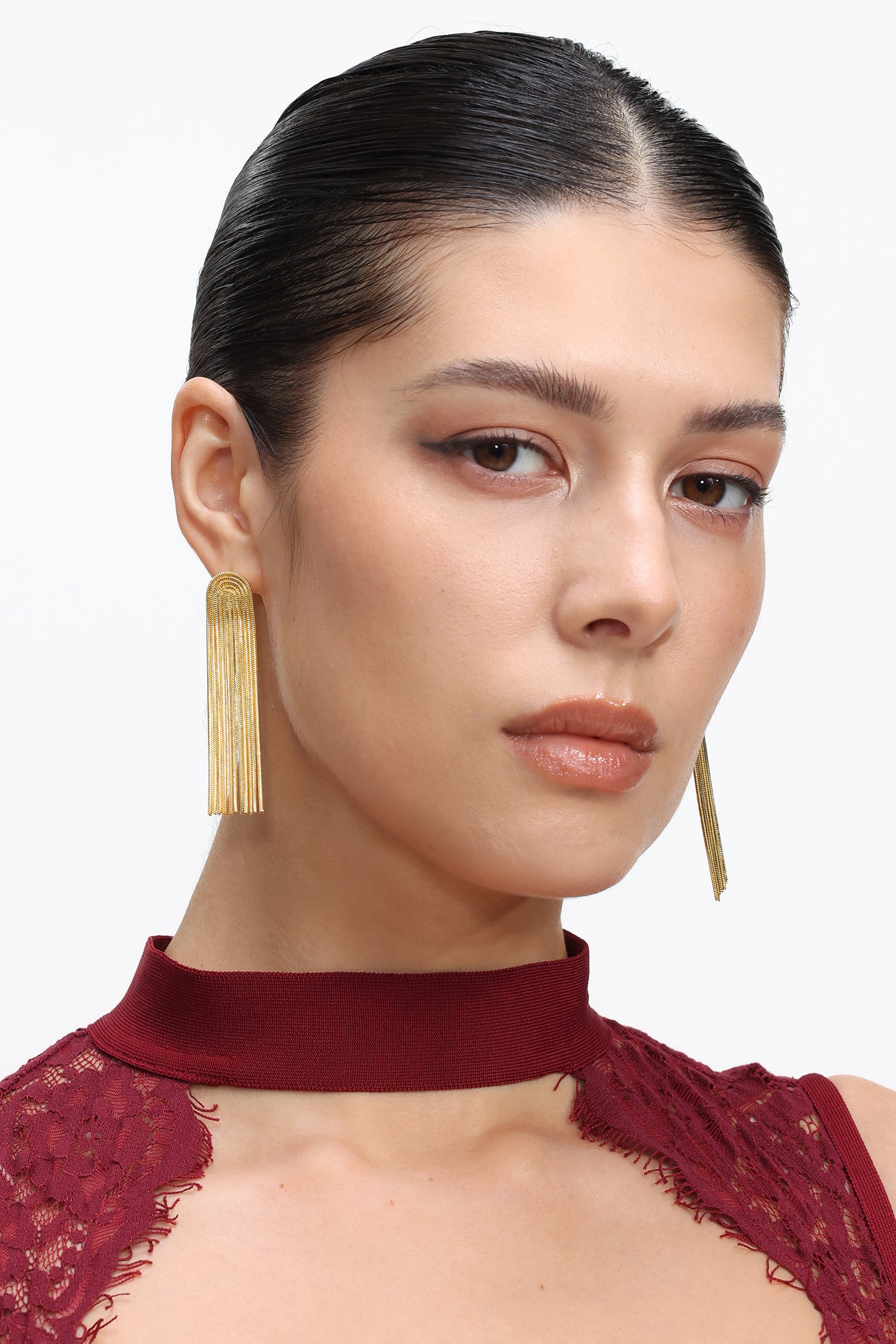 Kiwis Circle Tassel Earrings