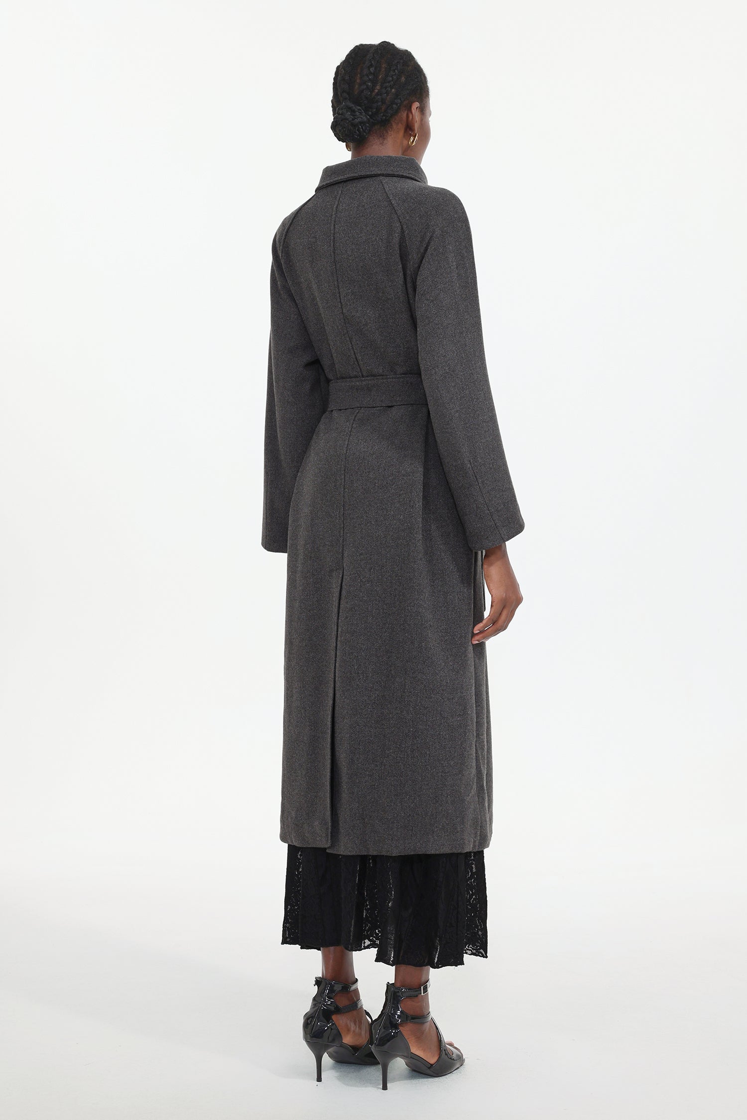 Rola Elegant Tailored High Neck Long Sleeve Woven Coat