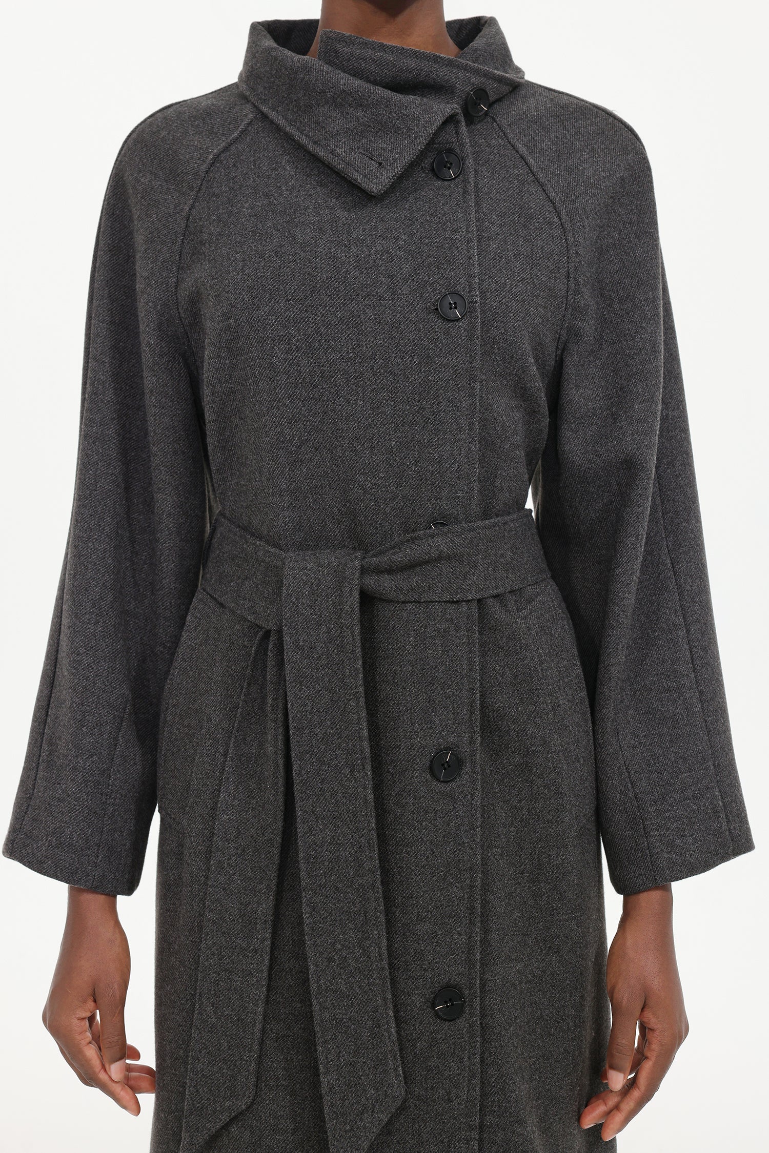 Rola Elegant Tailored High Neck Long Sleeve Woven Coat