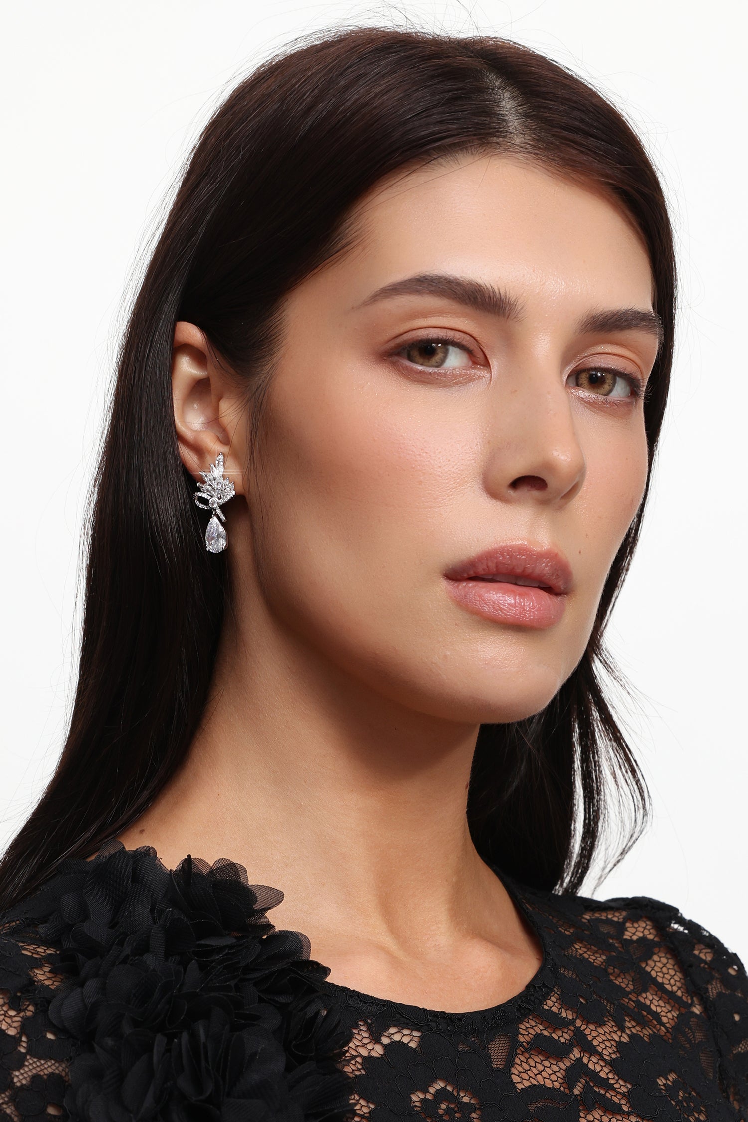 Desi Diamond Teardrop Earrings