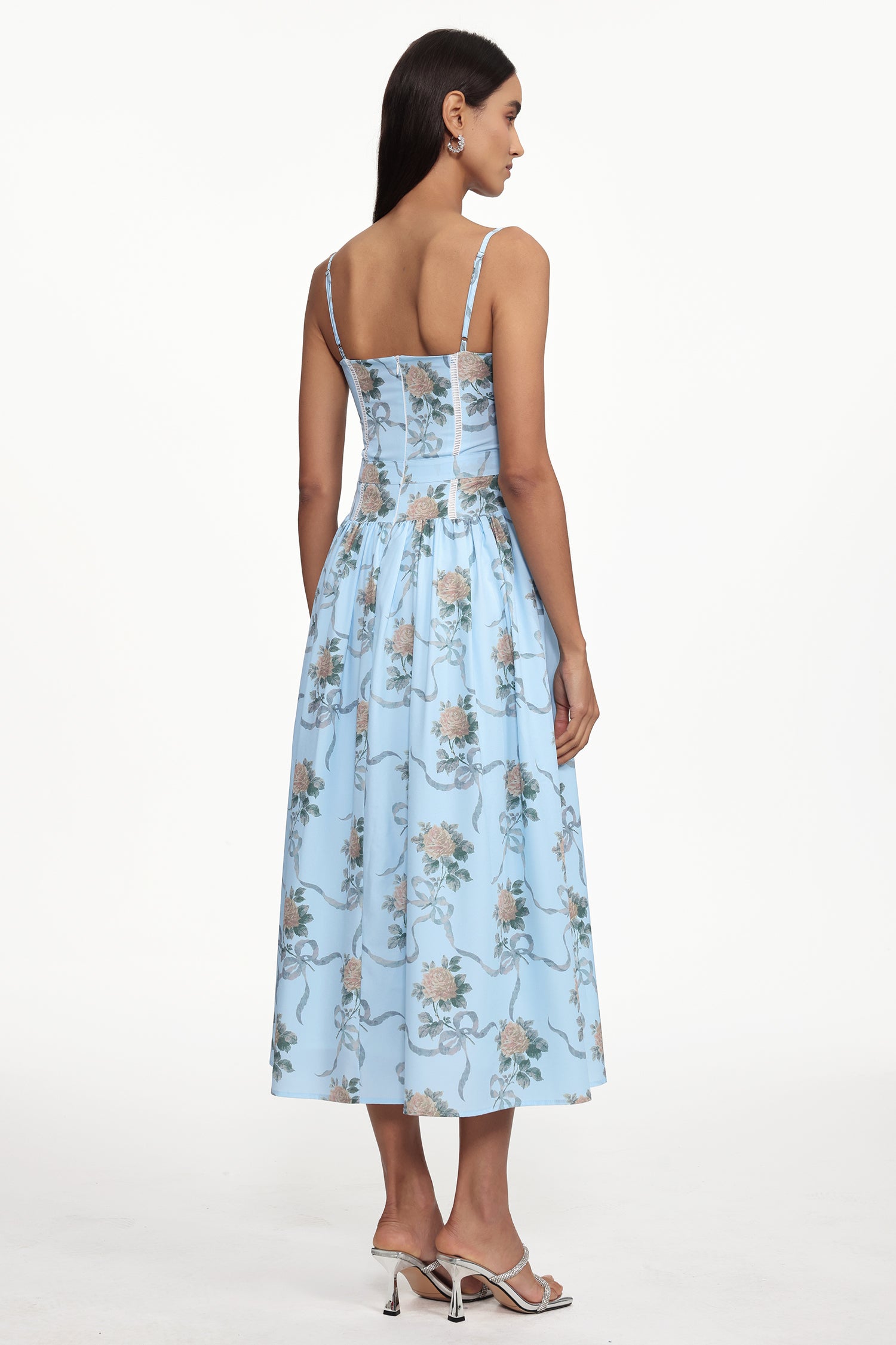 Starsha Resort Cinched Sleeveless Print Woven Maxi Dress	