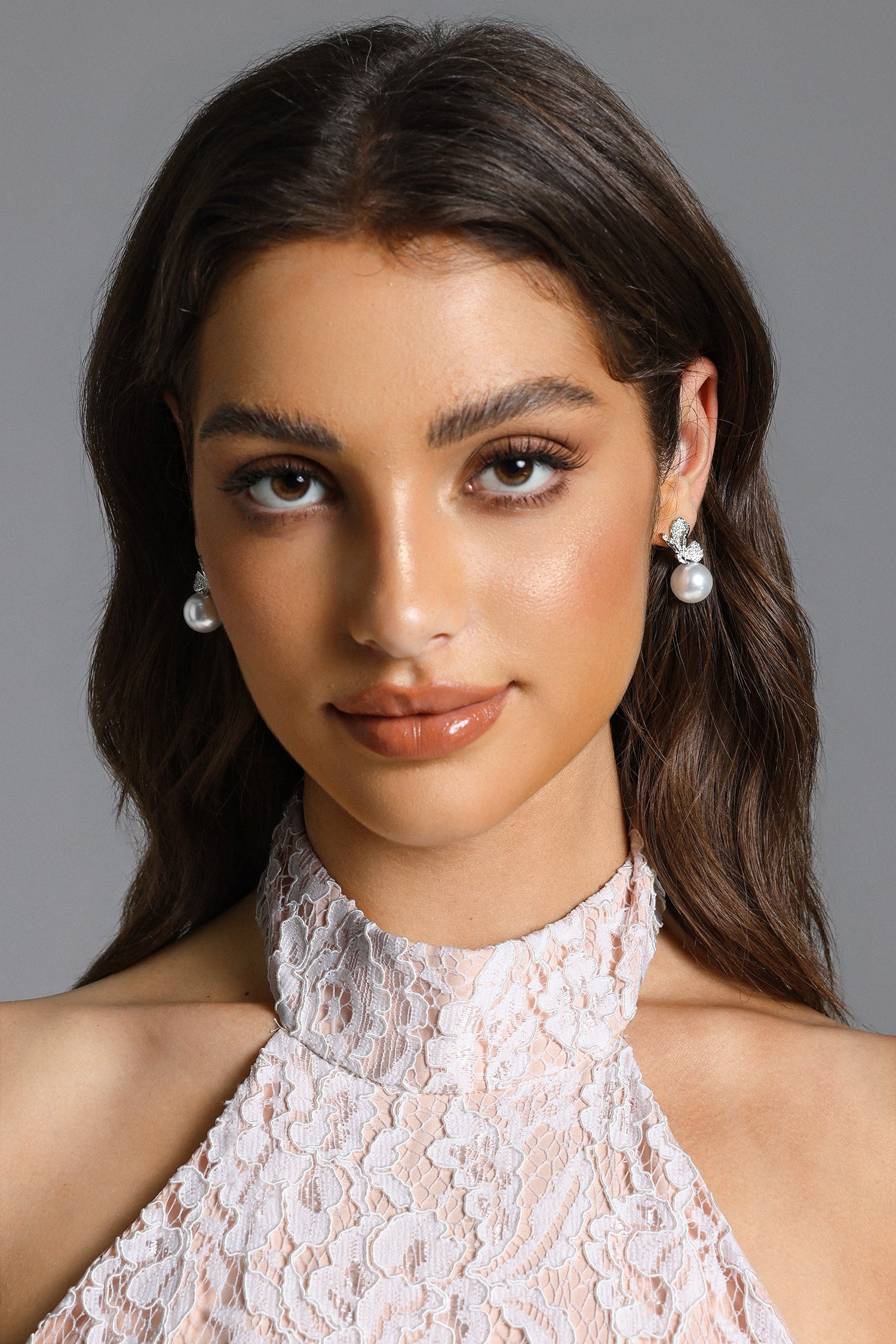 Forina Butterfly Pearl Diamond Earrings	