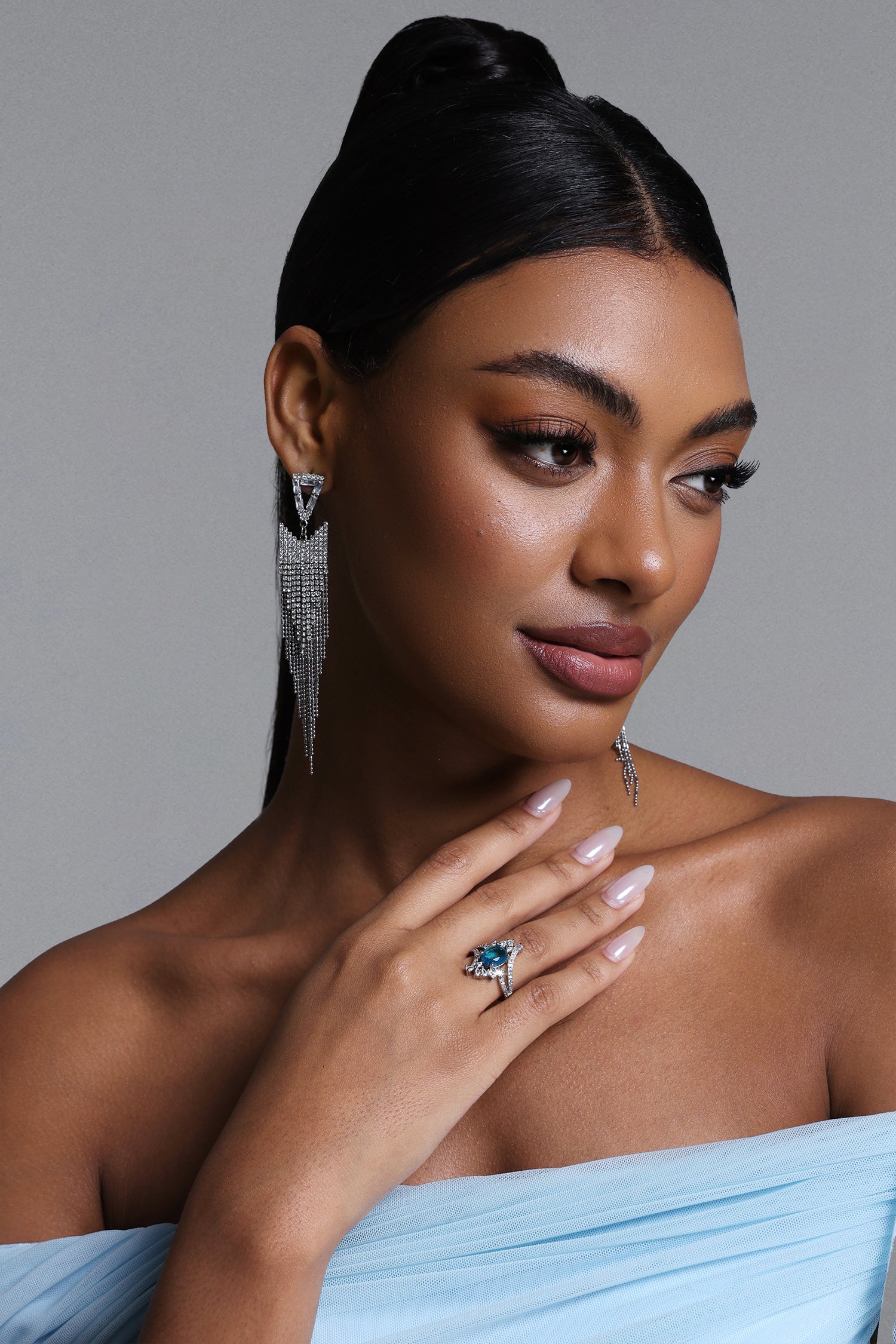 Lakira Rhinestone Geometry Ring	