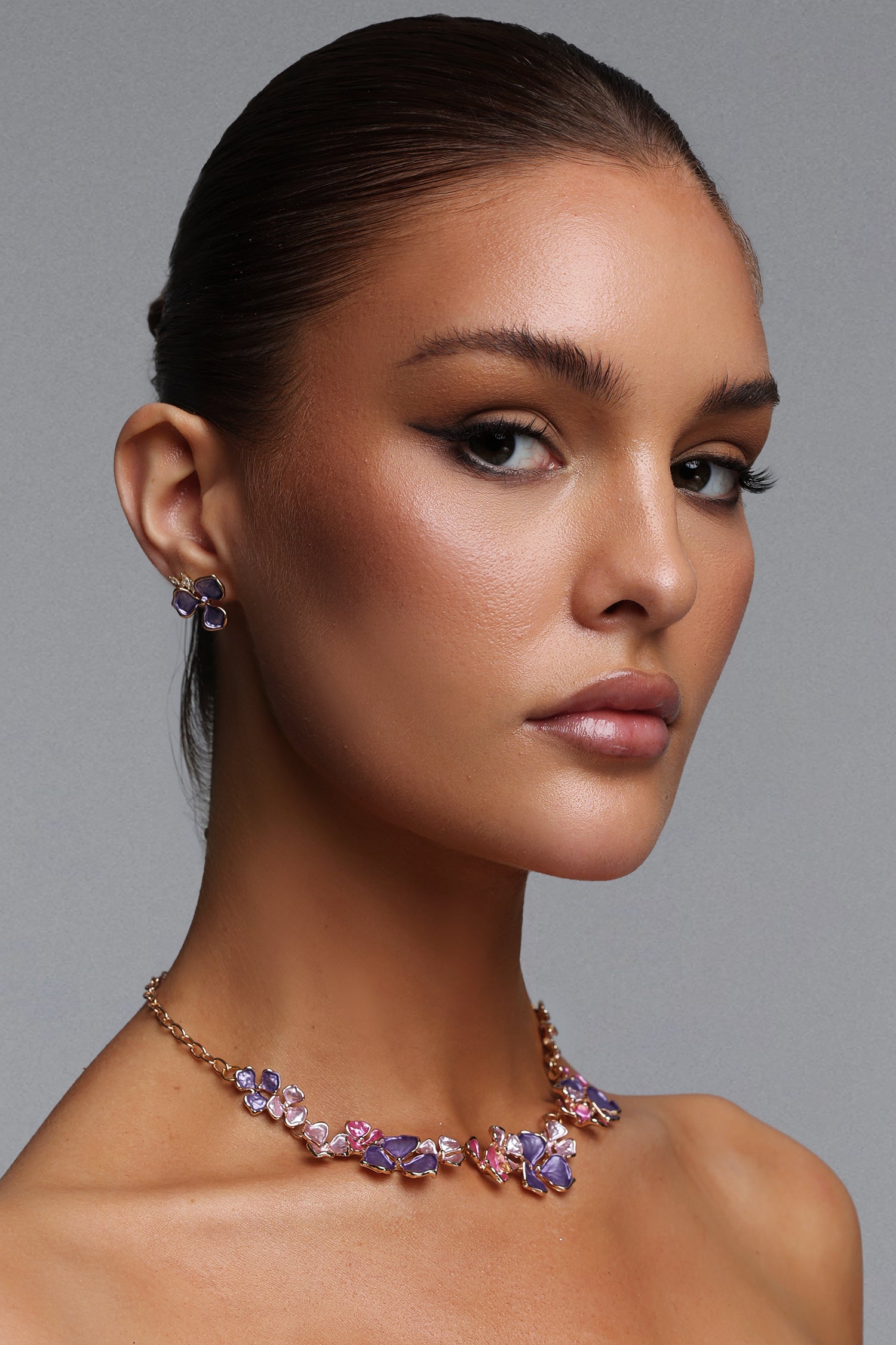 Lolo Flower Earring and Necklace Jewelry Set	