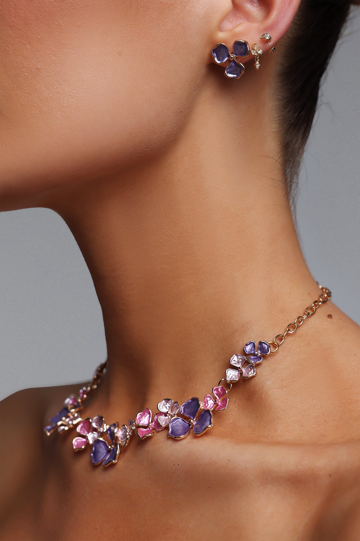Lolo Flower Earring and Necklace Jewelry Set	