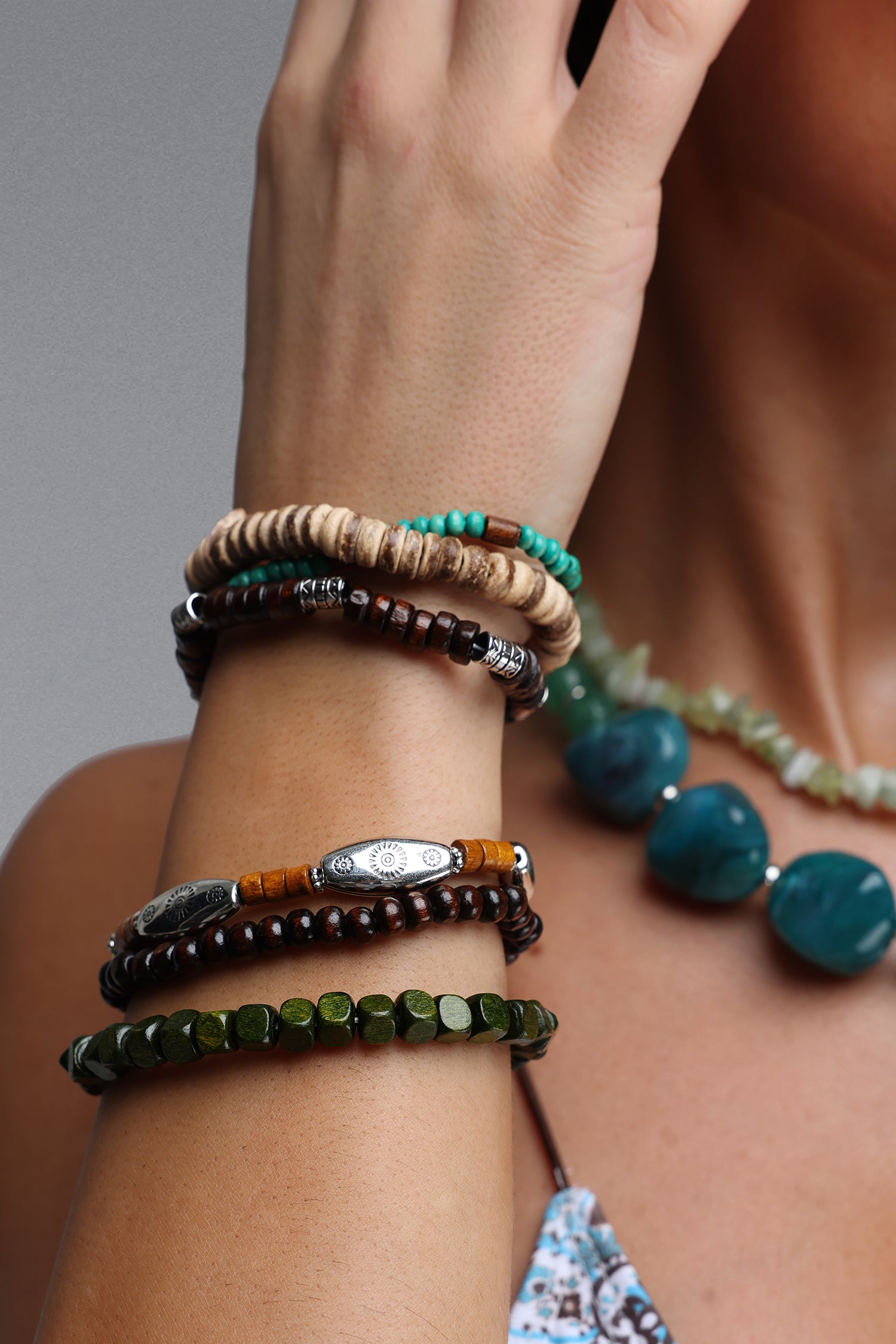 Lesa Ethnic Style Beaded Bracelet Set	