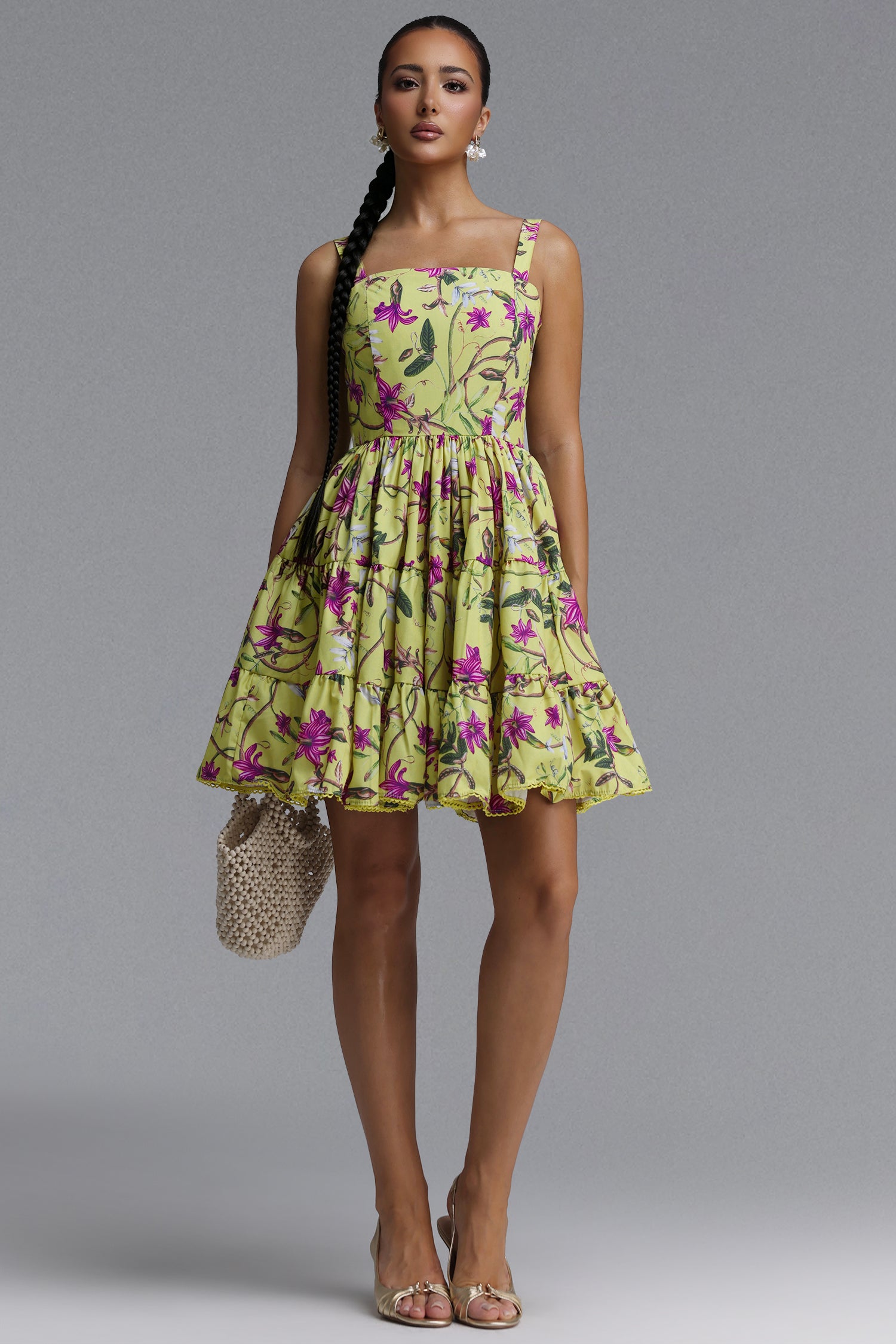 Werko Resort Flowy Sleeveless Floral Print Woven Mini Dress	