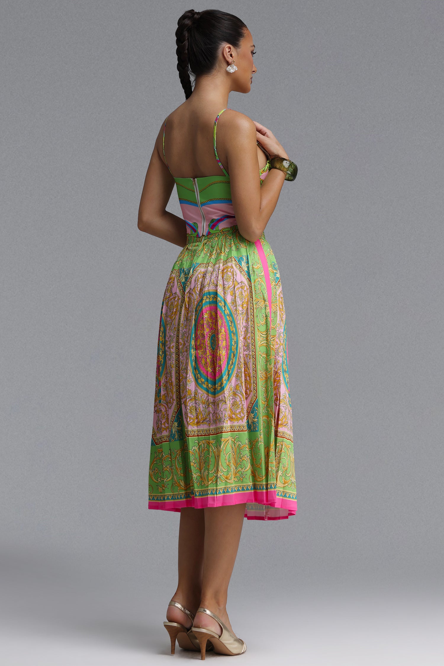 Felicity Resort Flowy Sleeveless Floral Print Woven Top and Skirt Two Piece Set	
