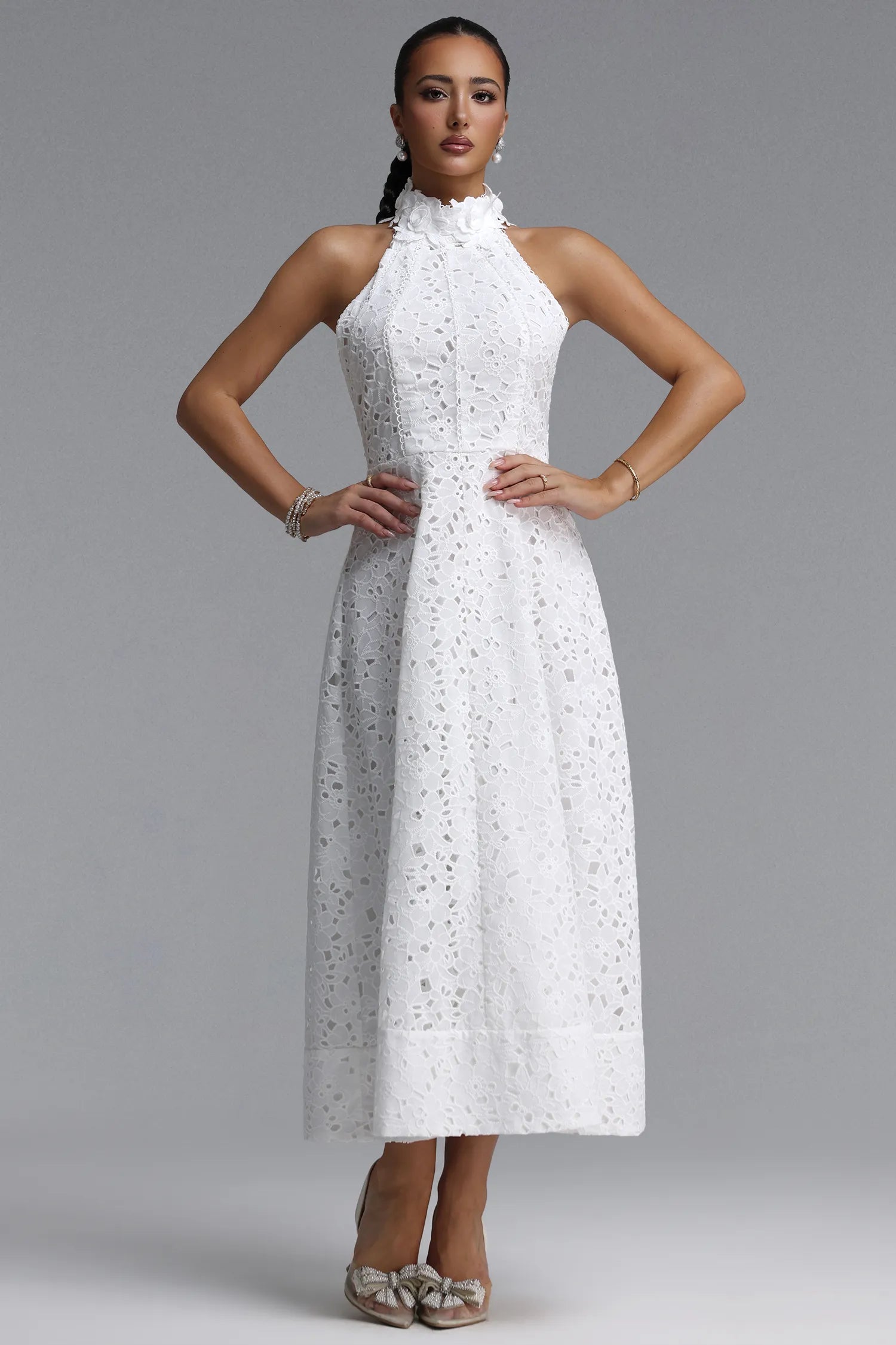 Nuvola Halter Midi Dress