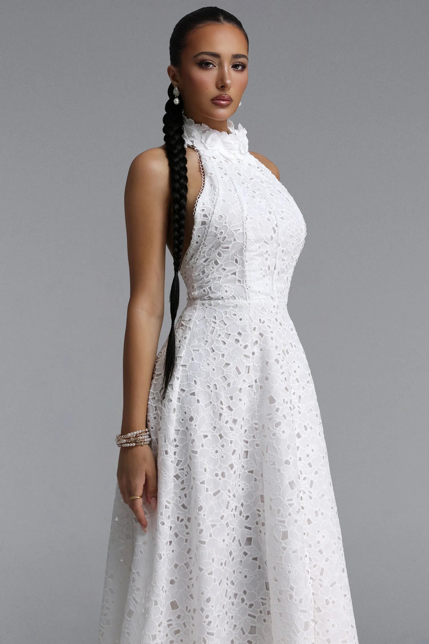 Nuvola Halter Midi Dress
