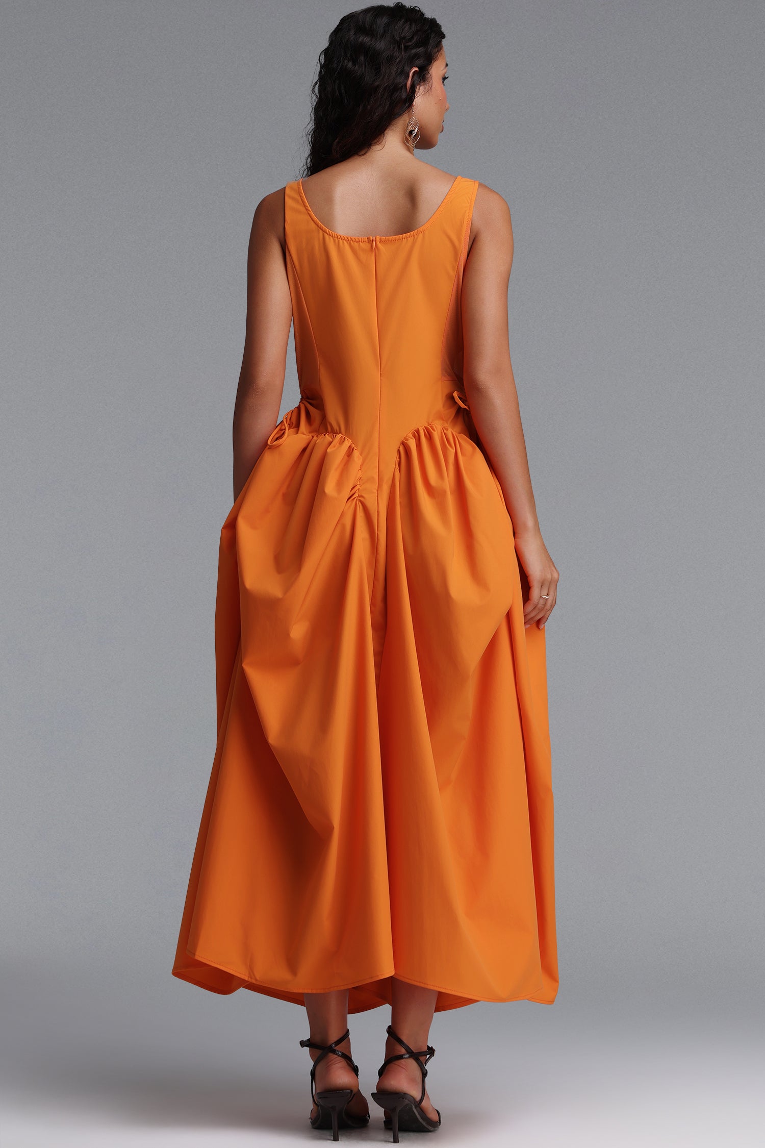 Hzere Chic Tailored Sleeveless Woven Maxi Dress	