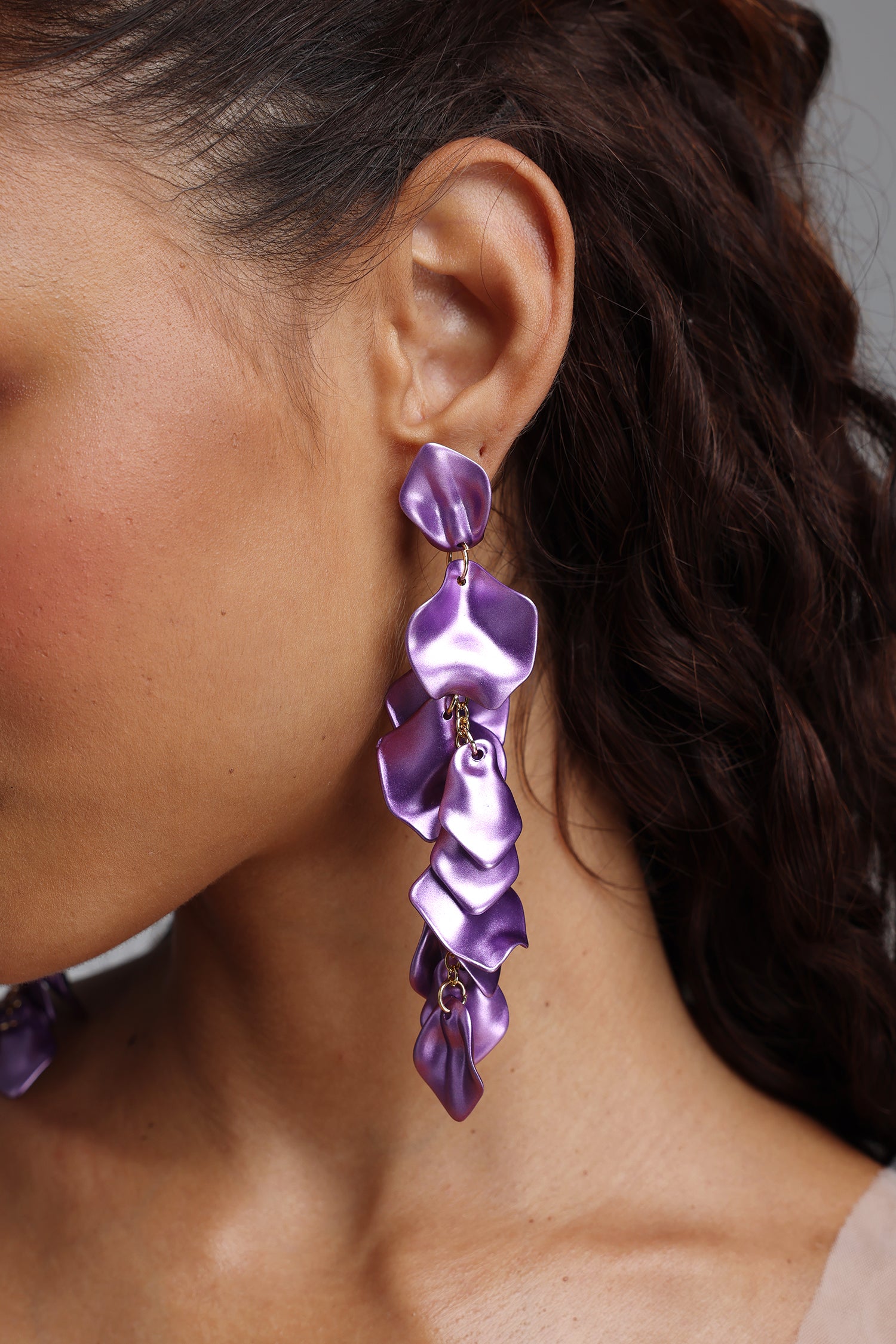 Mako Petal Tassel Earrings	