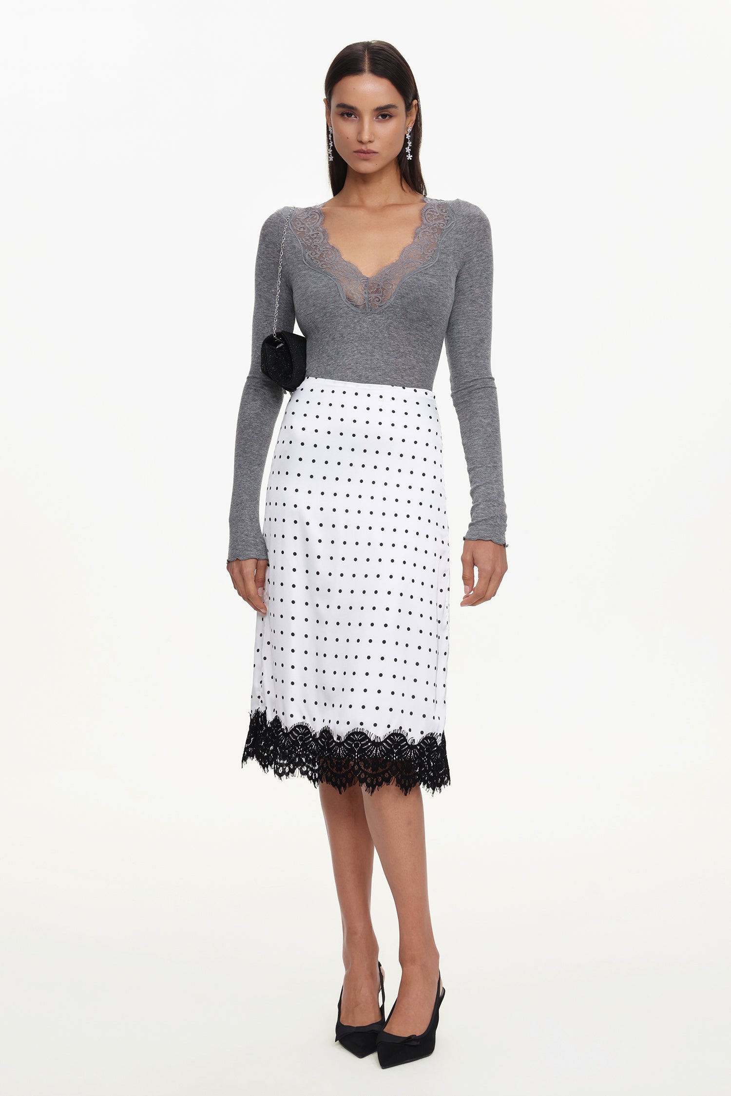 Uniko Elegant Contour Top And Skirt Set