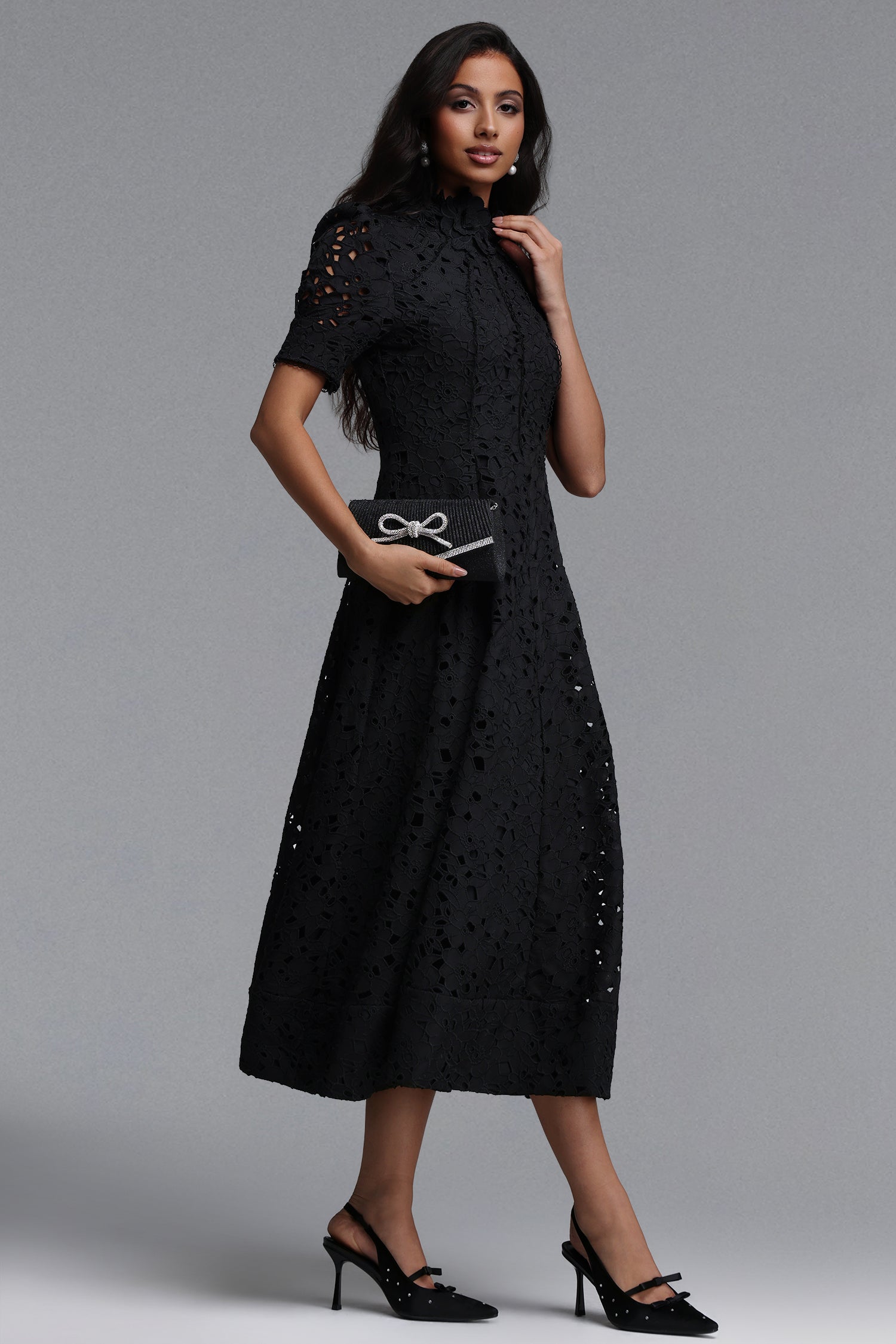 Kitsu Short Sleeve Midi Dress