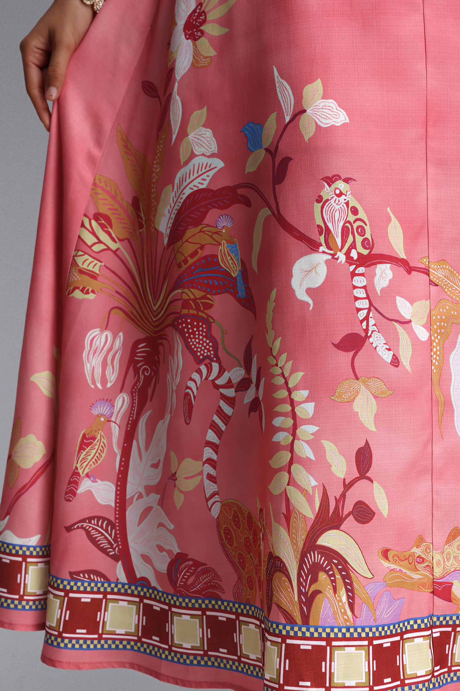 Zuri Ballet printed linen maxi dress
