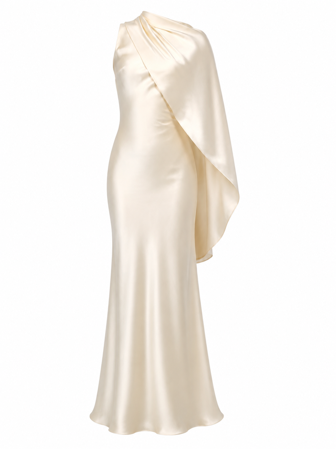 Satin Solid Backless Midi Dress