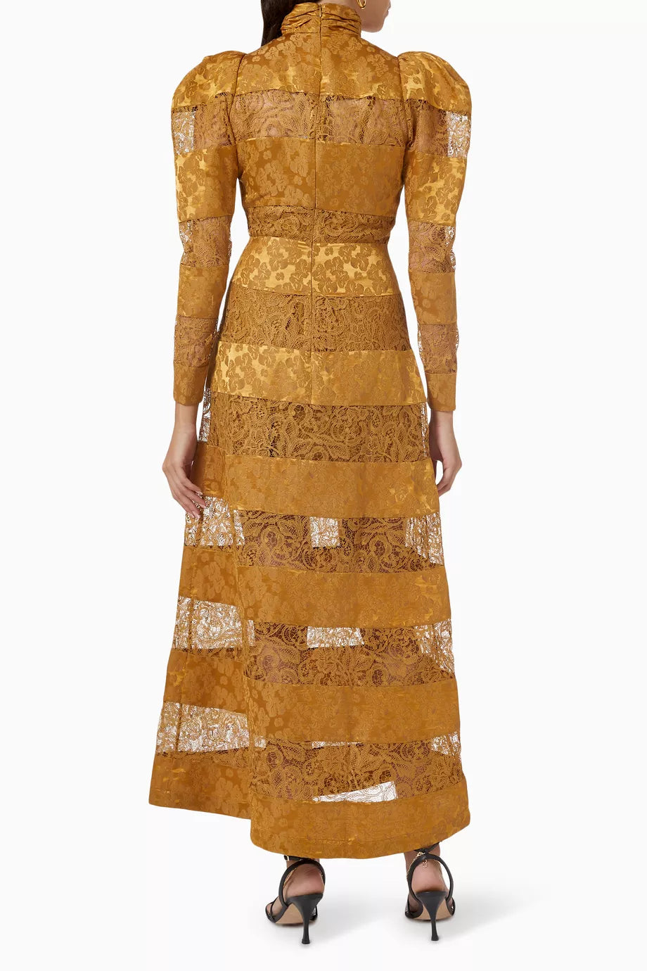 Emelia Panel Maxi Dress in Silk-linen Blend