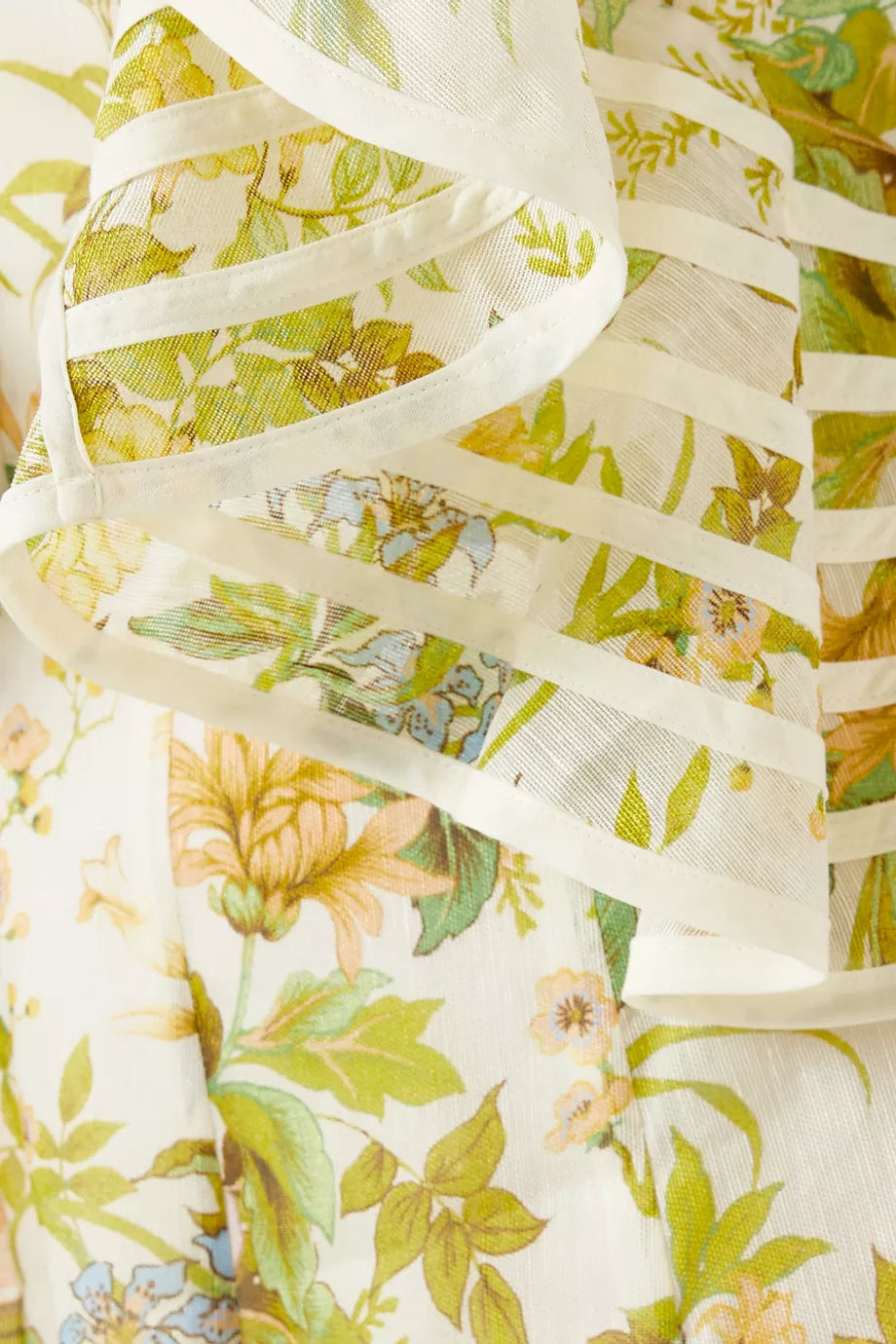 Eden Flounce Midi Dress in SIlk-linen
