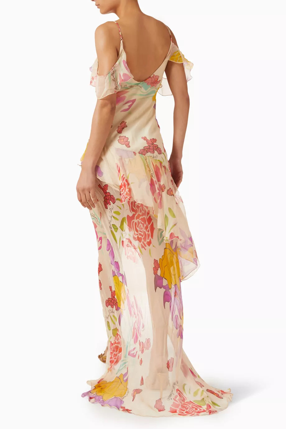Flores Maxi Dress in Silk Chiffon