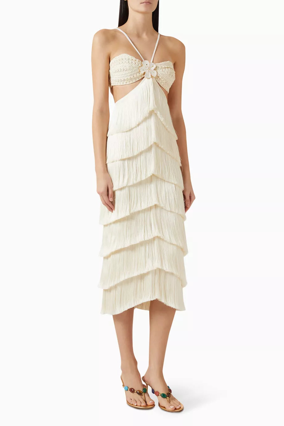 Lya Fringe Midi Dress