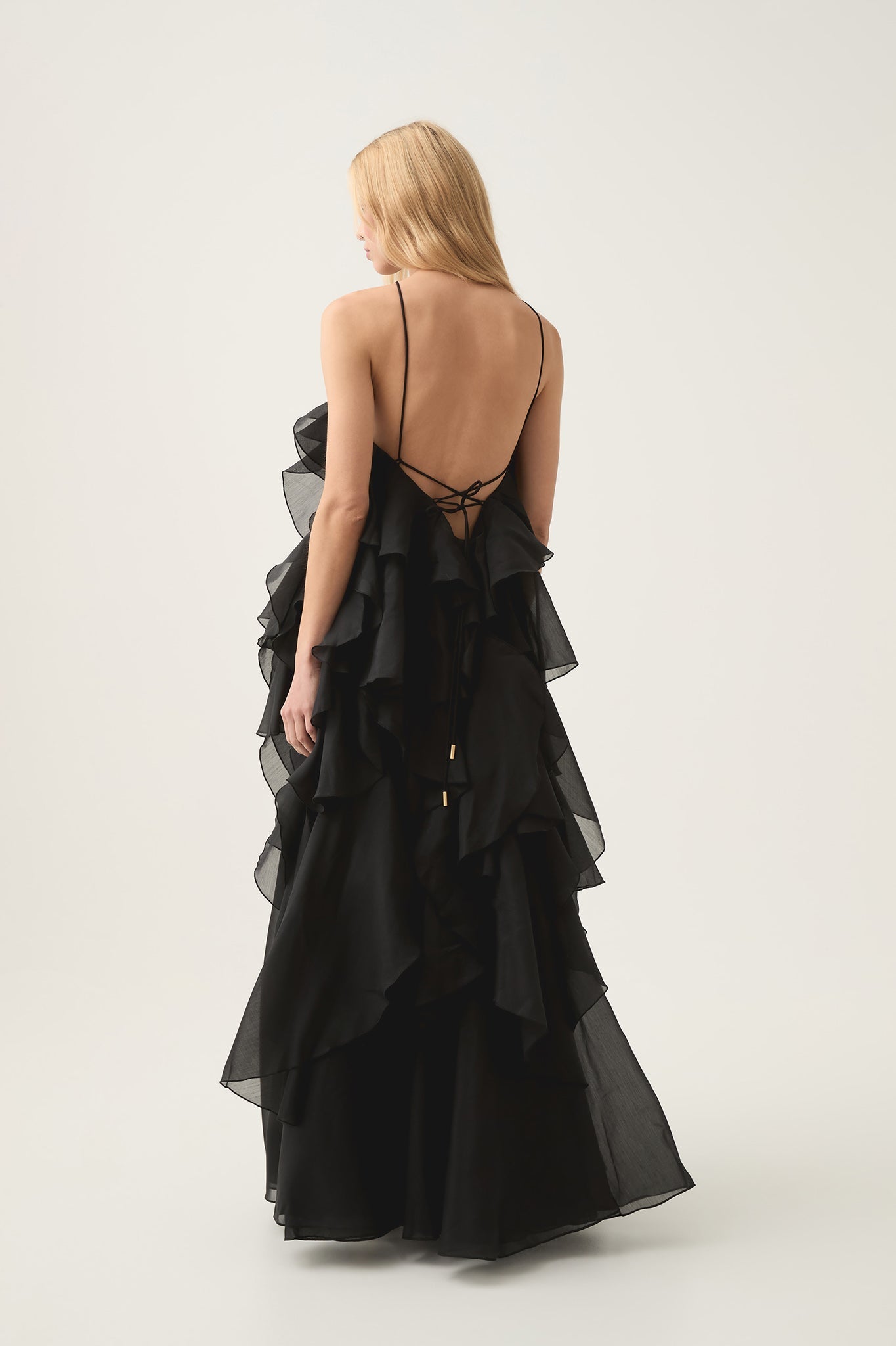 Pandorea Layered Black Maxi Dress