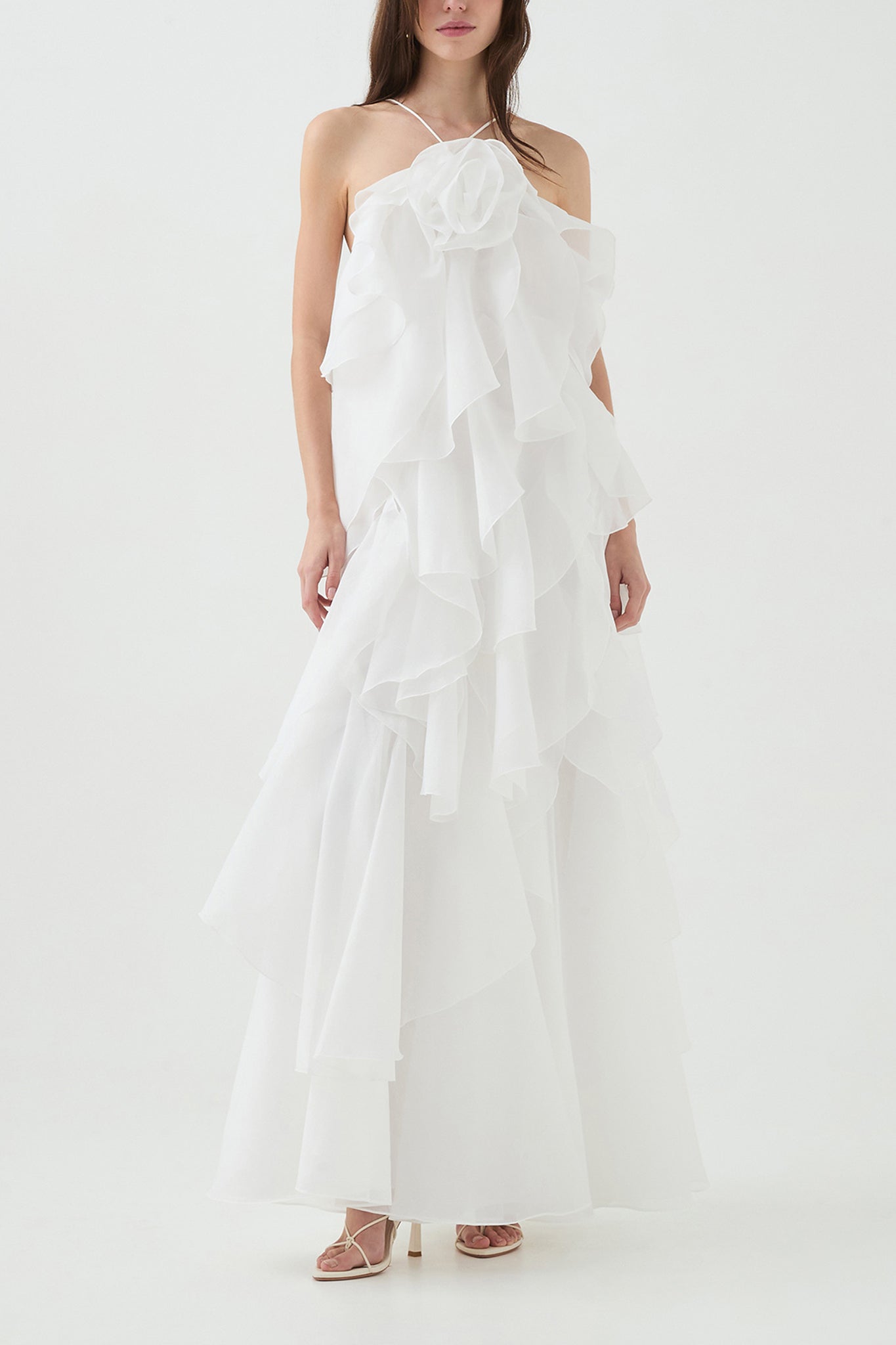 Pandorea Layered Maxi White Dress