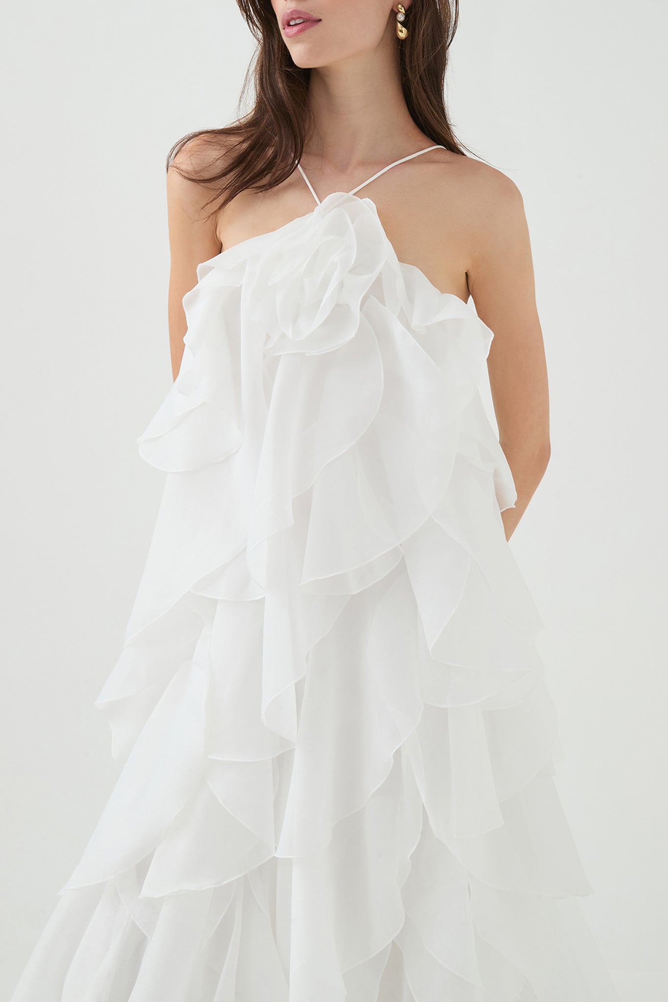 Pandorea Layered Maxi White Dress
