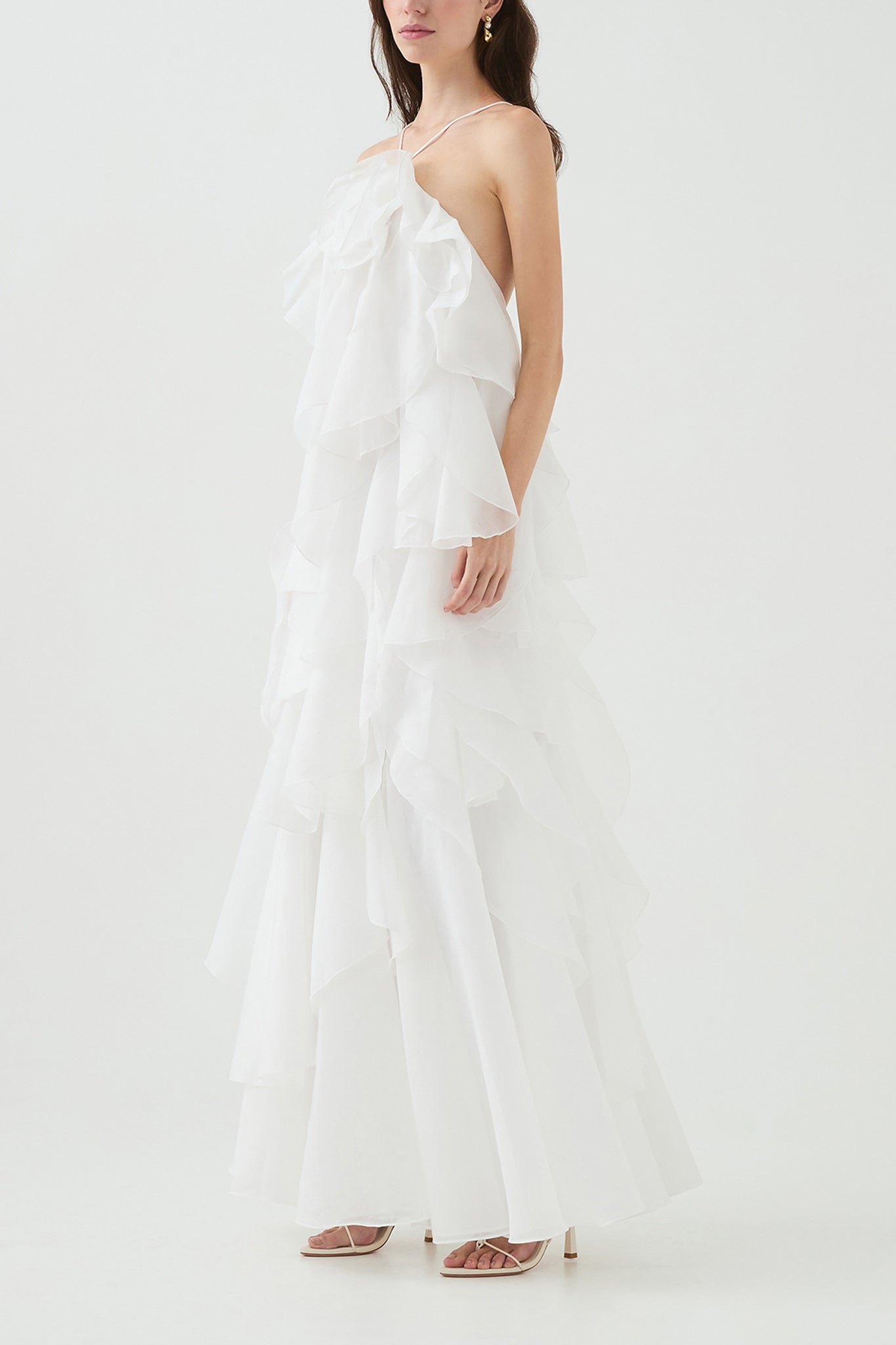 Pandorea Layered Maxi White Dress