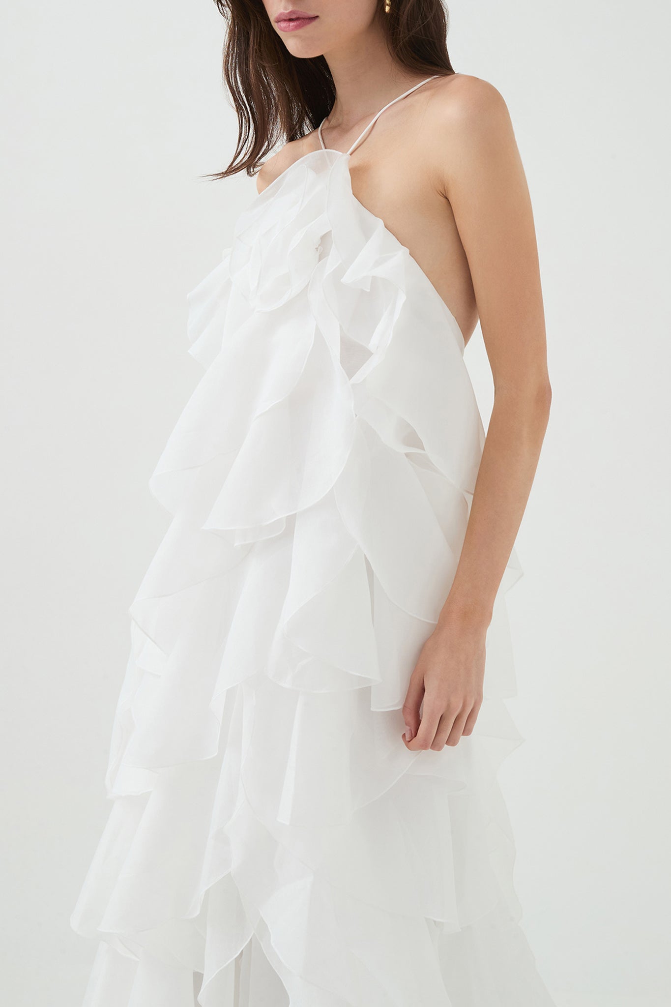 Pandorea Layered Maxi White Dress
