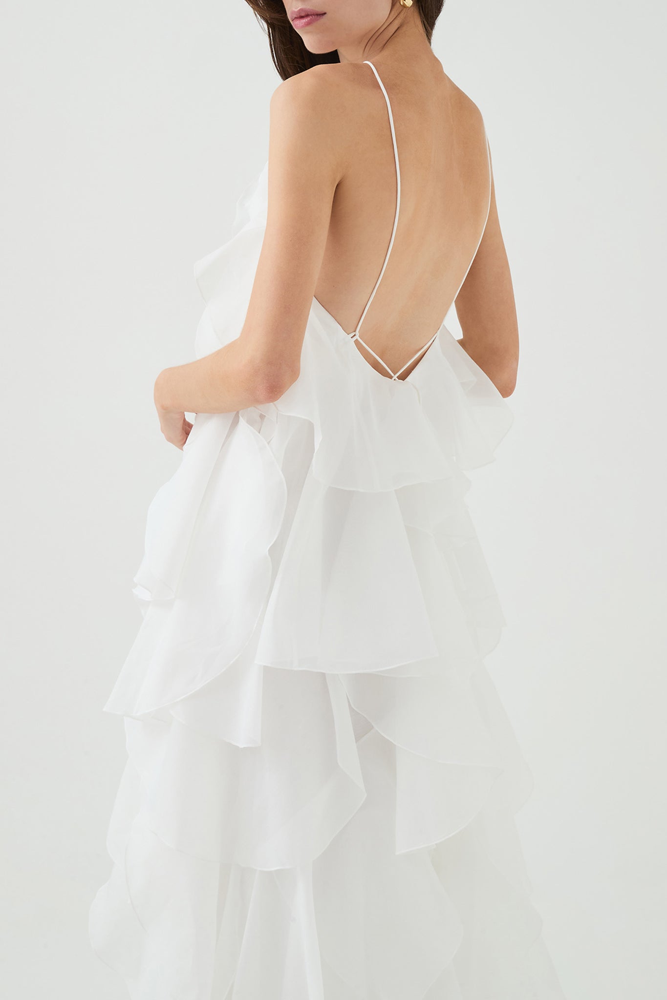 Pandorea Layered Maxi White Dress