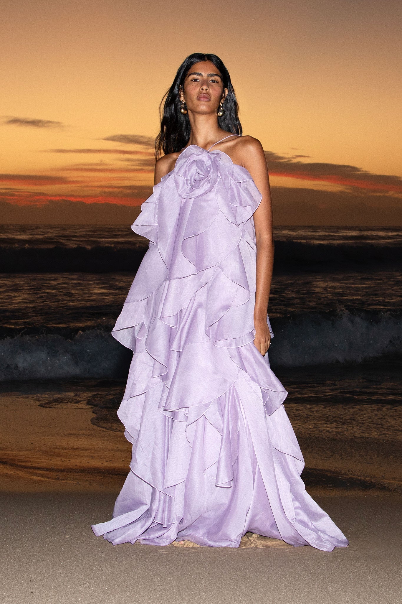 Pandorea Layered Maxi Purple Dress