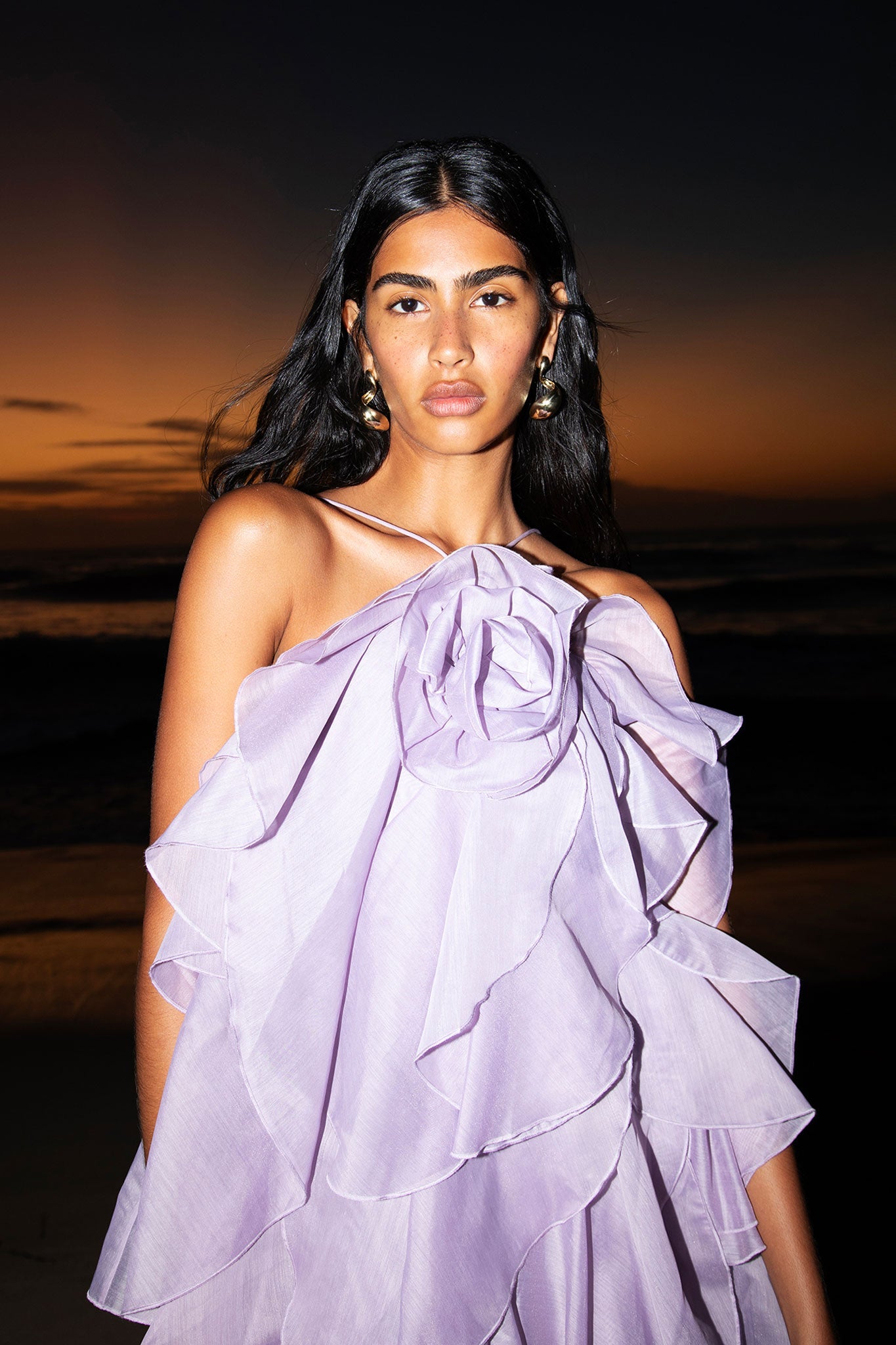 Pandorea Layered Maxi Purple Dress