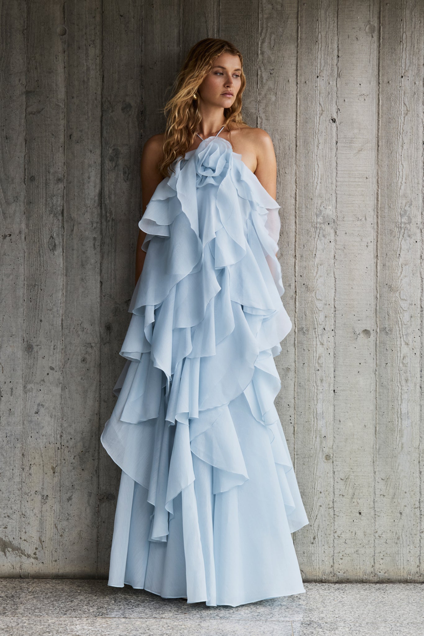 Pandorea Layered Maxi Blue Dress
