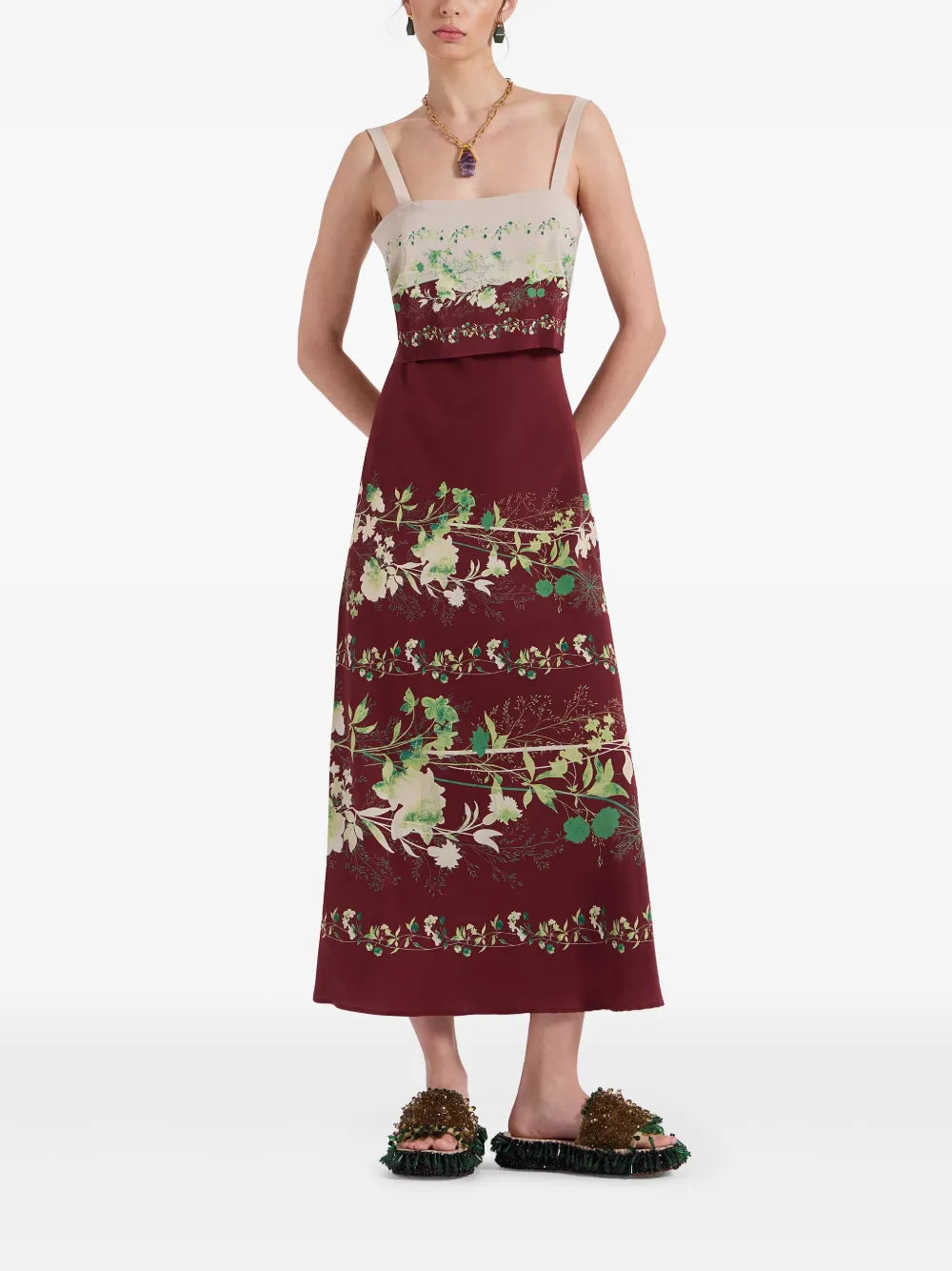 slip-around midi dress