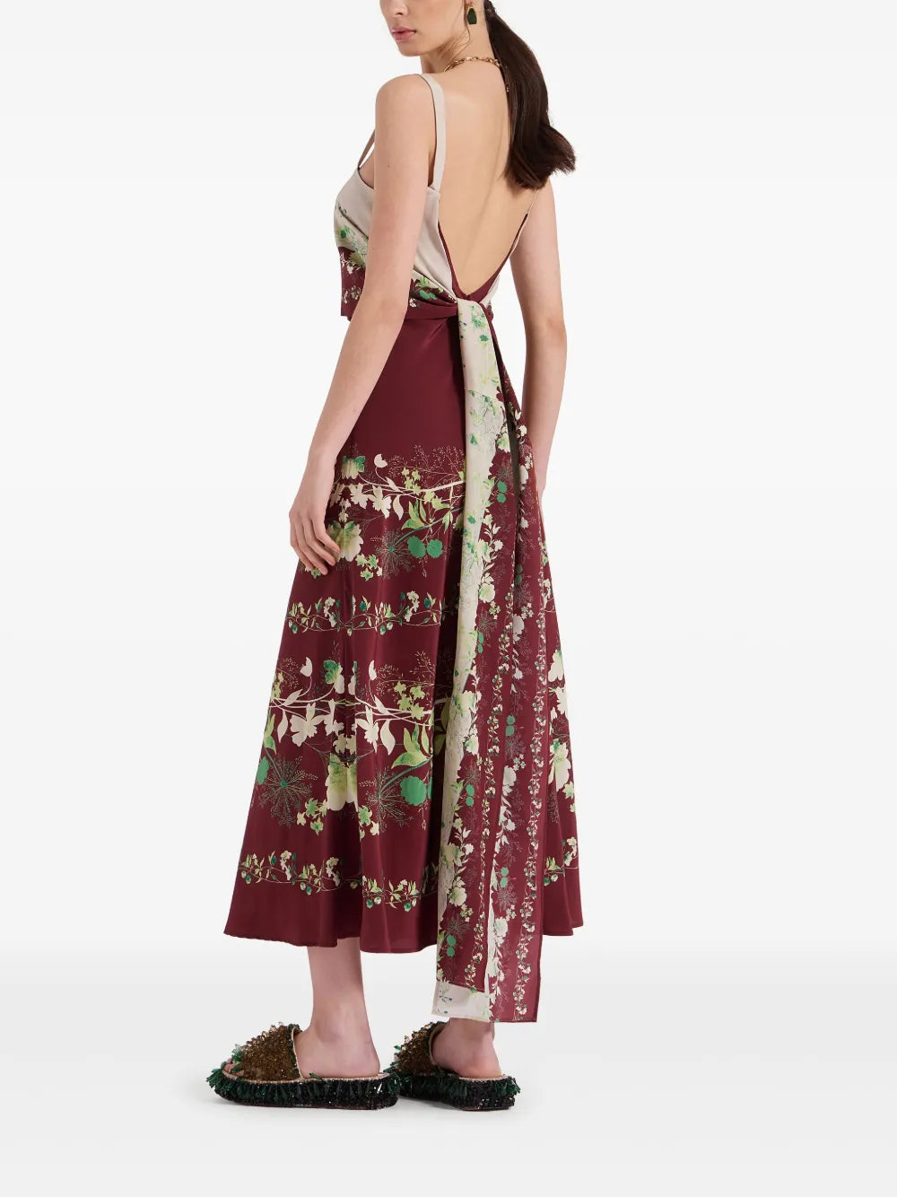 slip-around midi dress