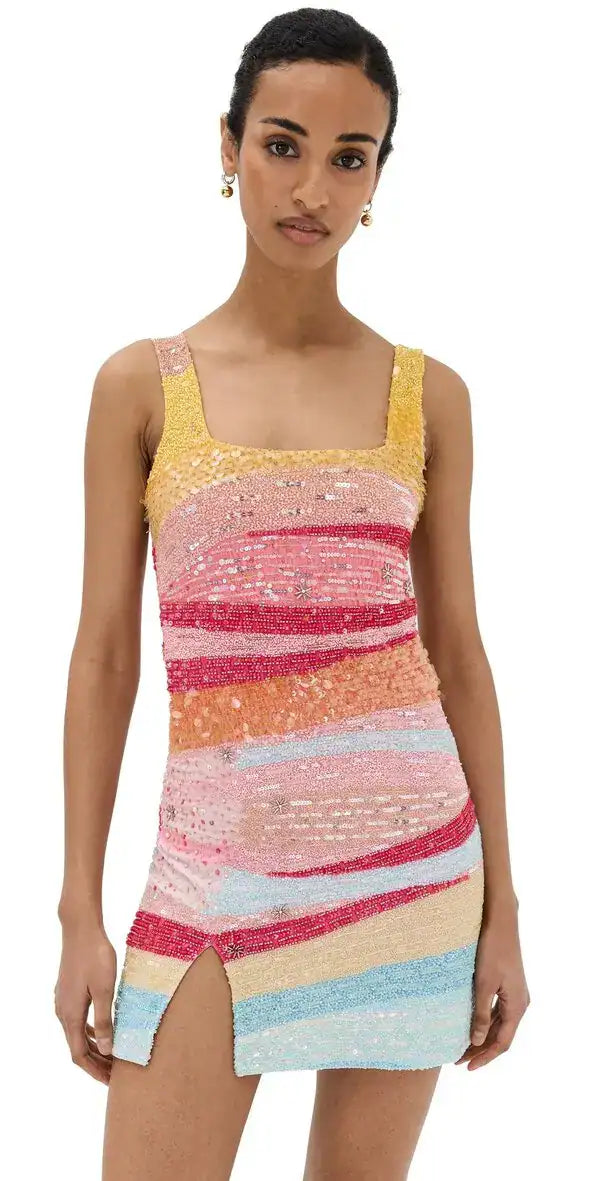 le sable embellished mini dress