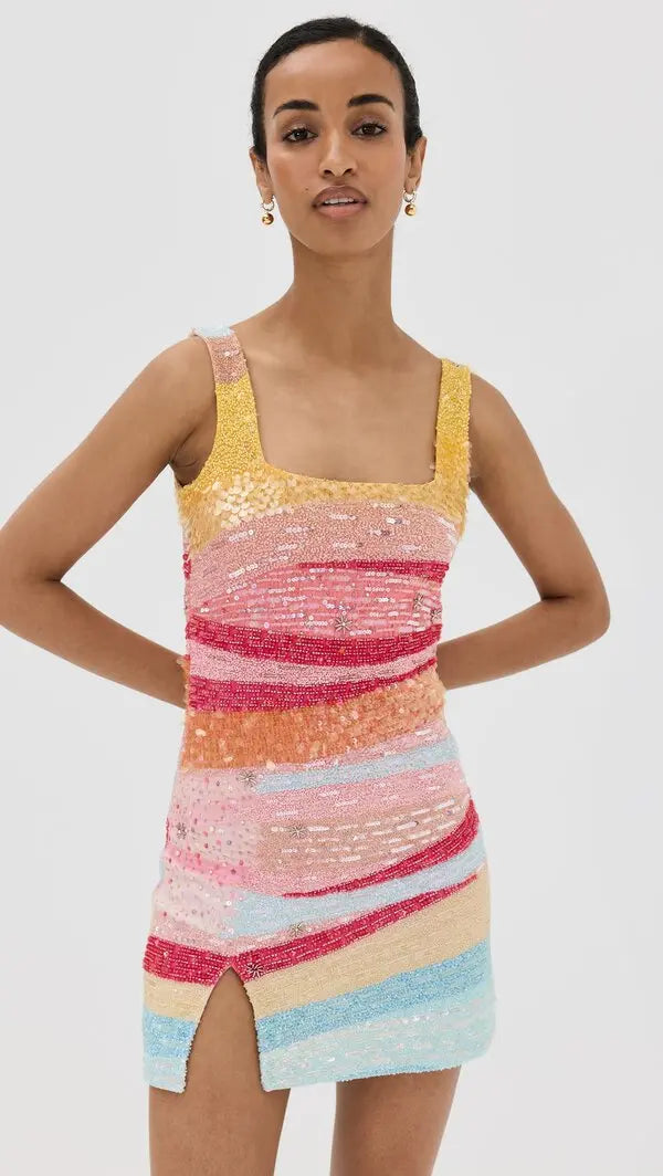 le sable embellished mini dress
