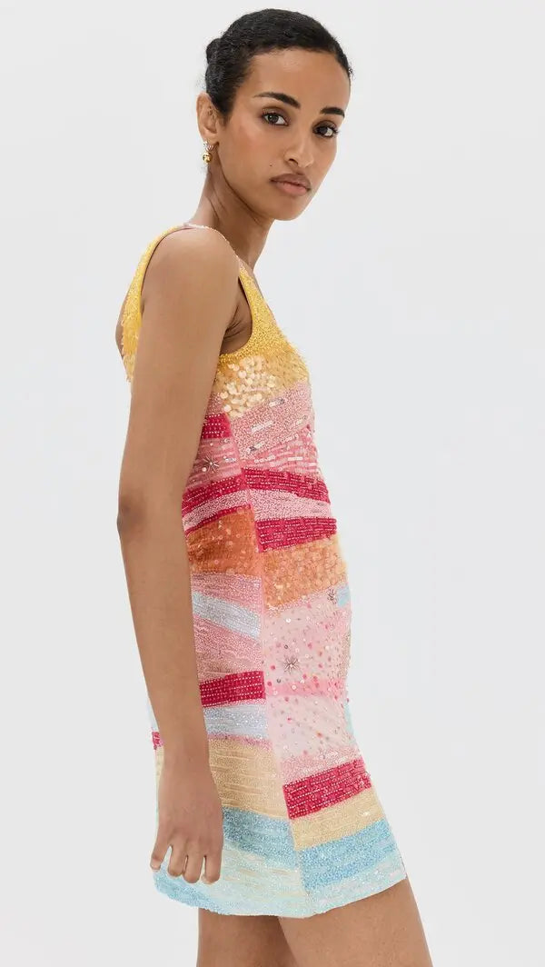 le sable embellished mini dress