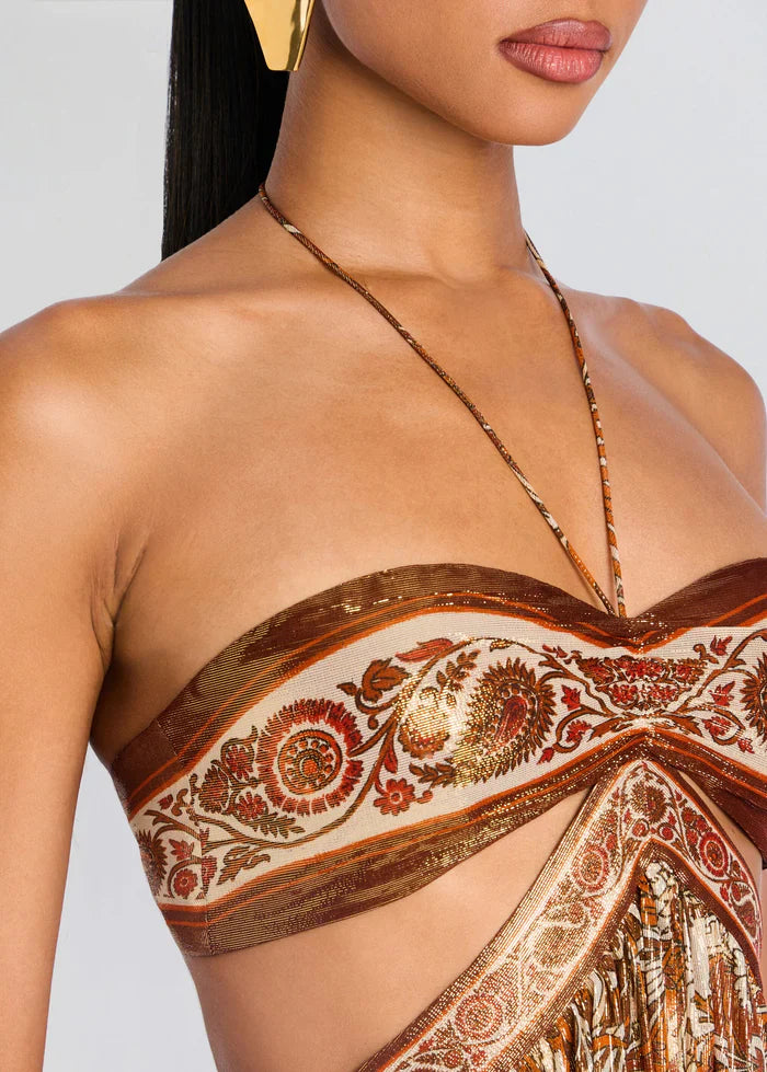 Kimmy Dress Terracotta Paisley
