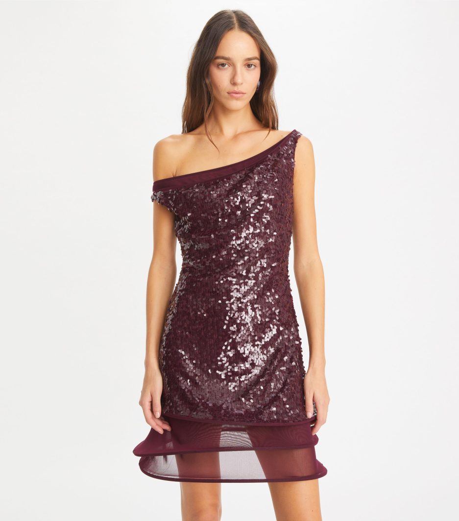 Vestido de aro con lentejuelas