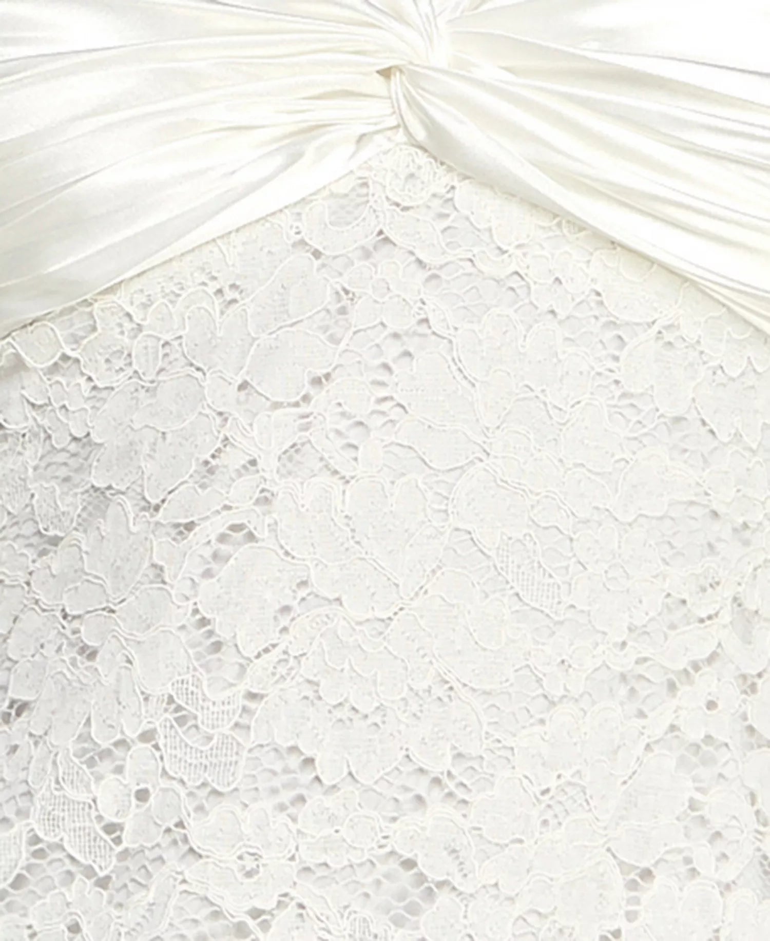 Juniors' Corded Lace with Satin Top and Bow Back Mini Dress