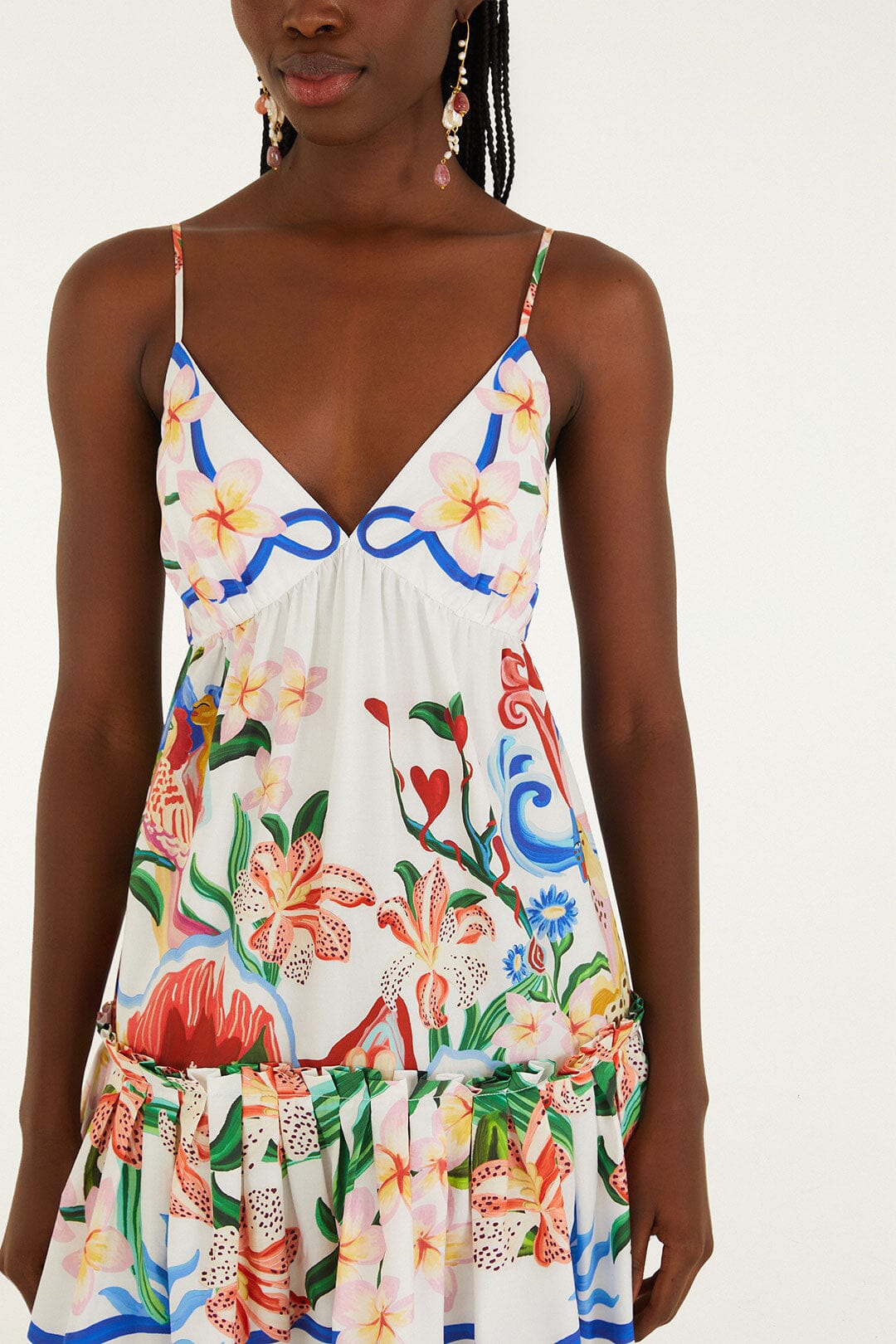 Off-White Garden Of Life Scarf Ruffled Mini Dress 2
