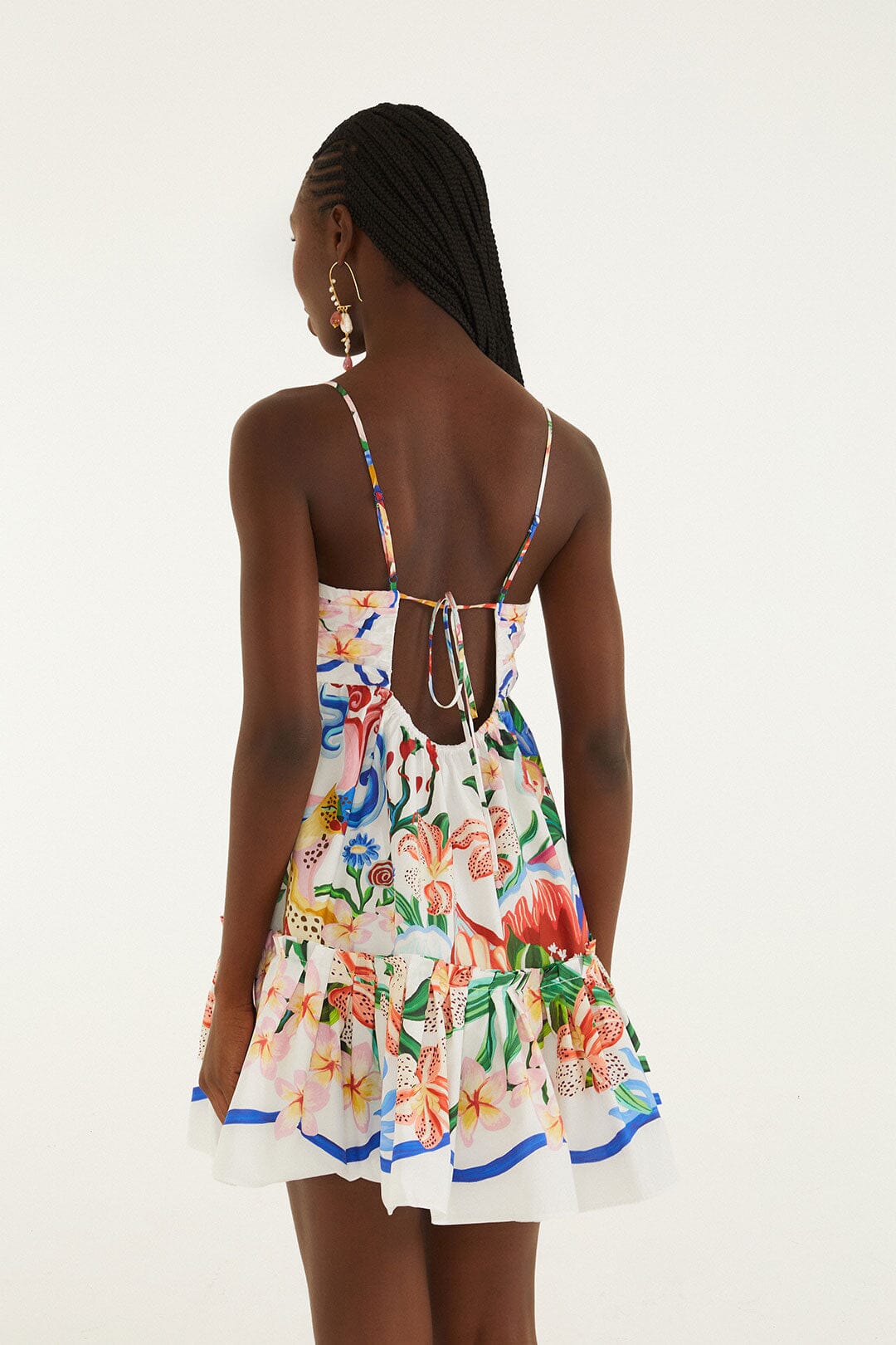 Off-White Garden Of Life Scarf Ruffled Mini Dress 3