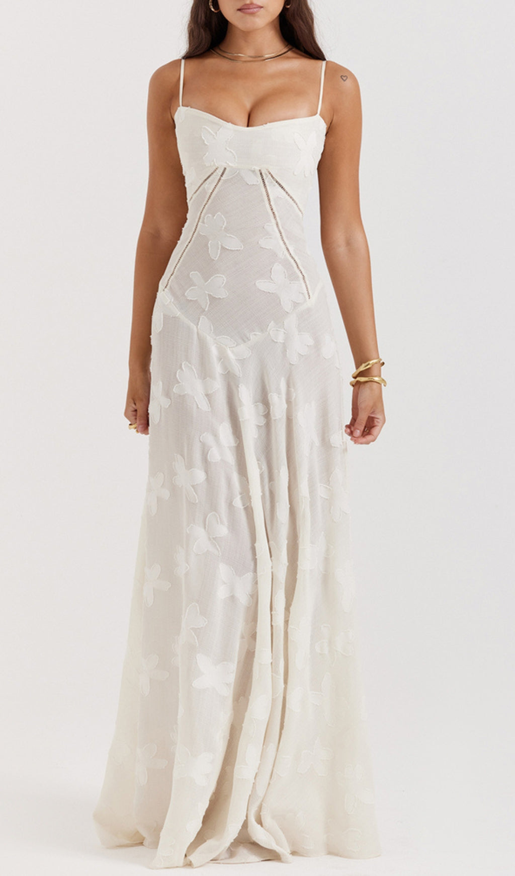 Billie Floral Lace Back Maxi Dress