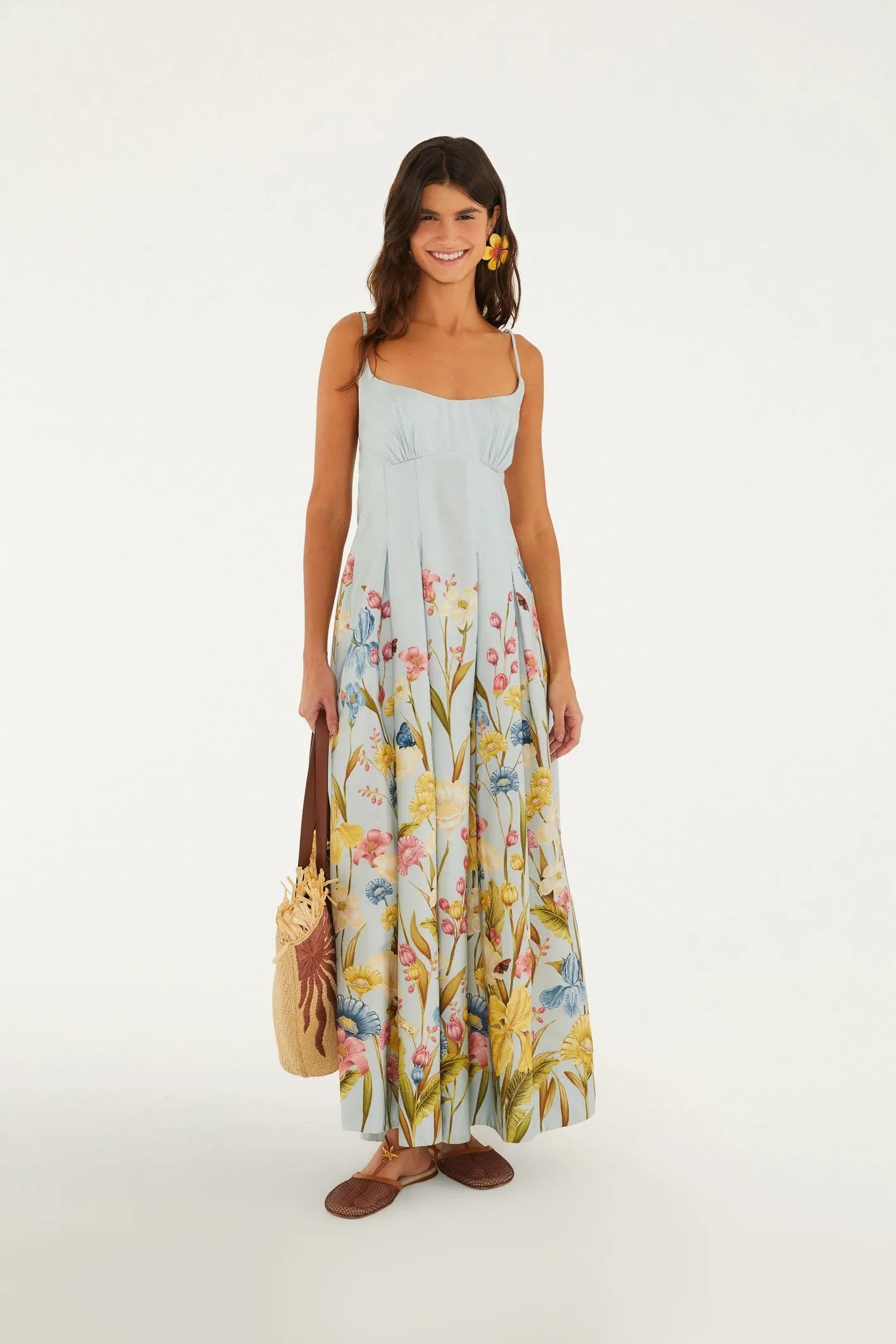 Vestido Longo Estampado Floral Manu