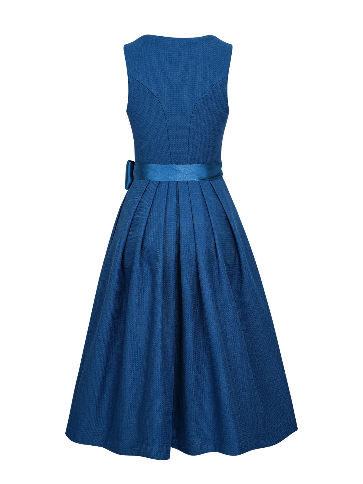 DirndlPop Blau Herz-Ausschnitt Einfarbig Dirndl Camille	