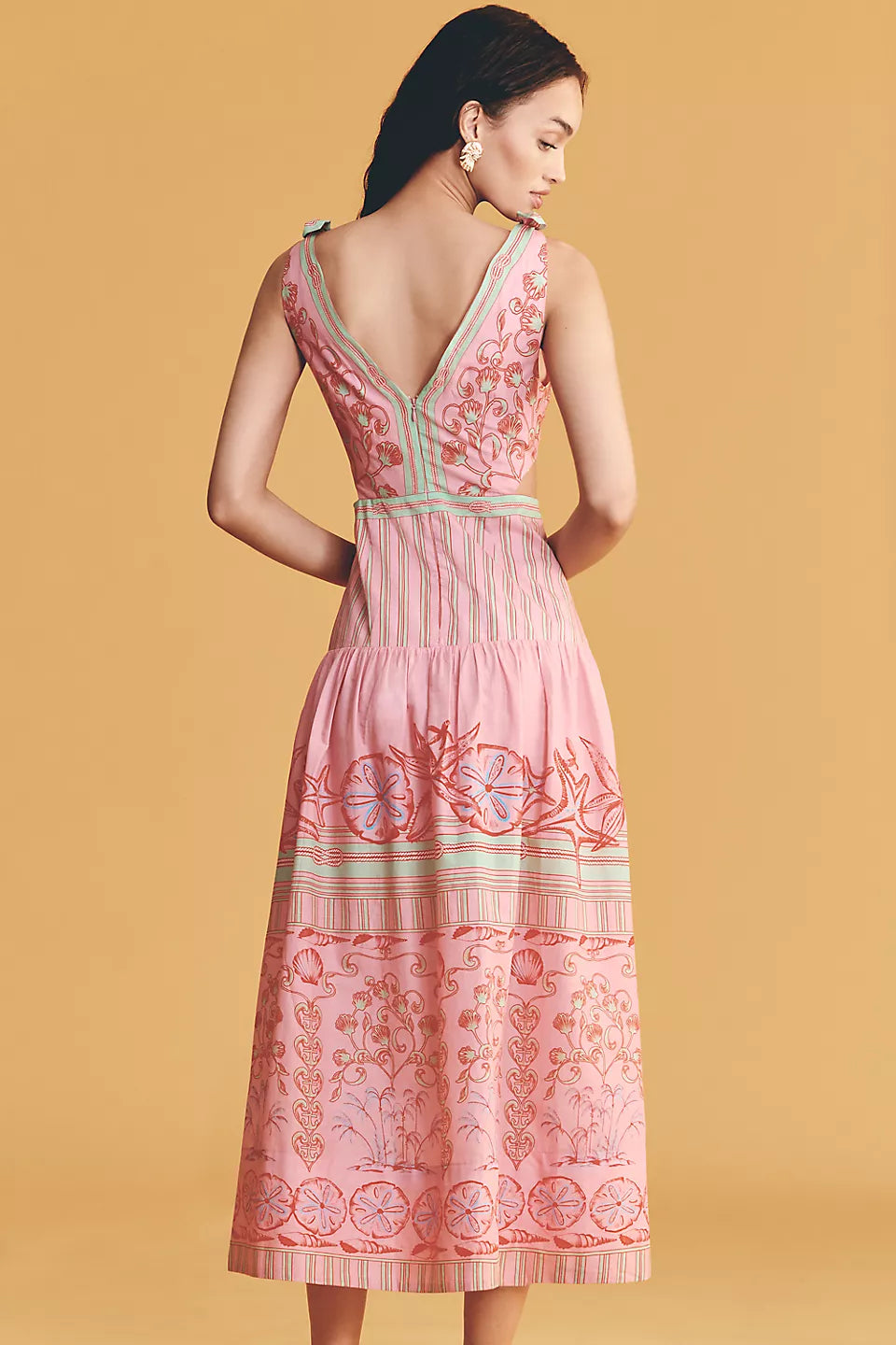 Farm Rio x Anthropologie Cotton Cutout Maxi Dress